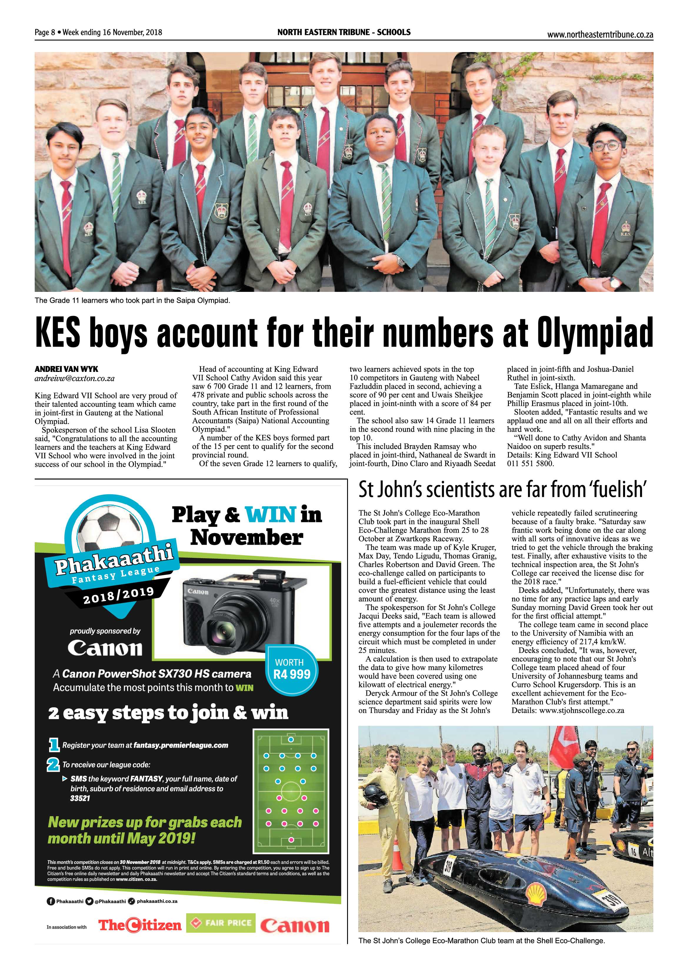 North Eastern Tribune 16 November, 2018 page 8