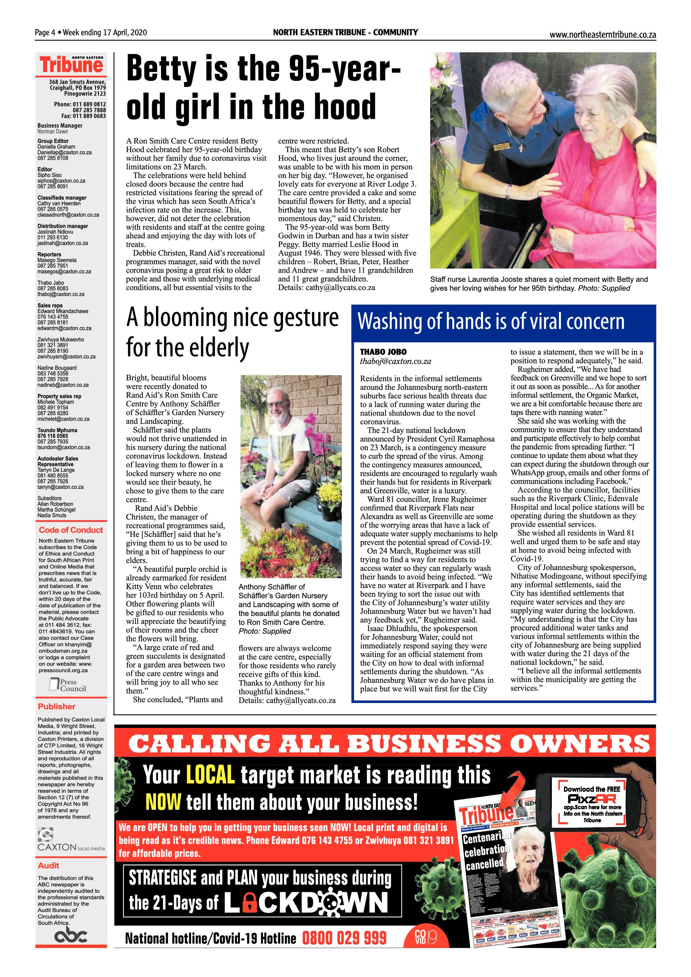 North Eastern Tribune 17 April 2020 page 4