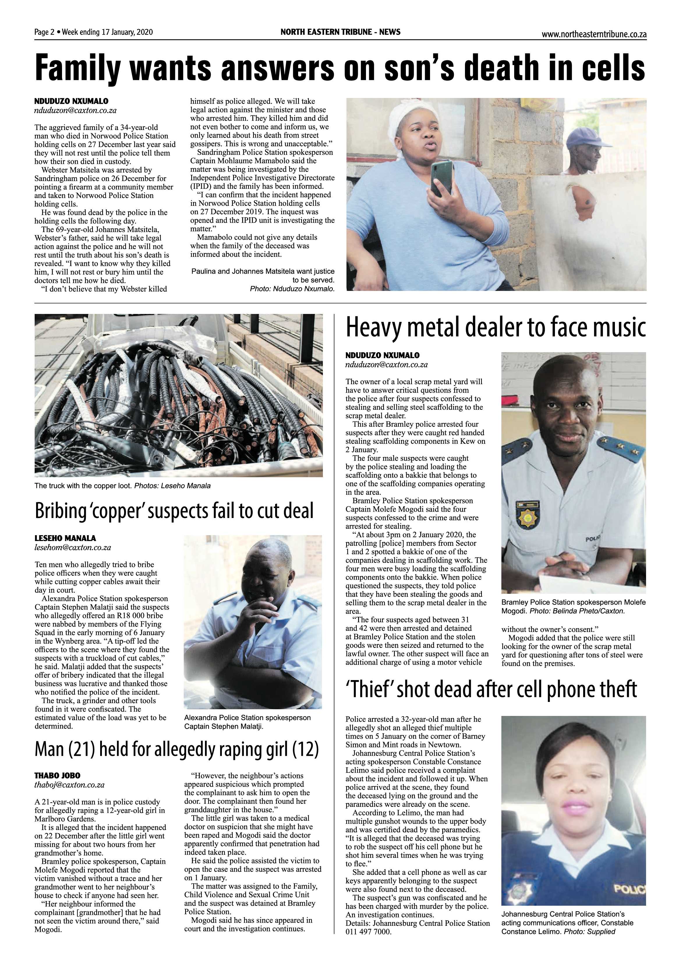 North Eastern Tribune 17 January 2020 page 2