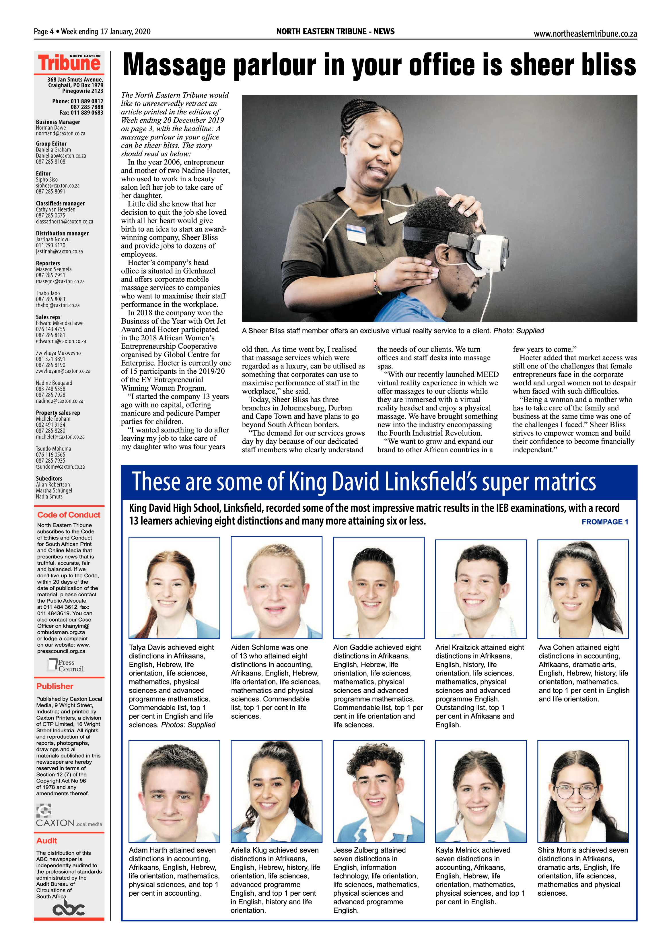 North Eastern Tribune 17 January 2020 page 4