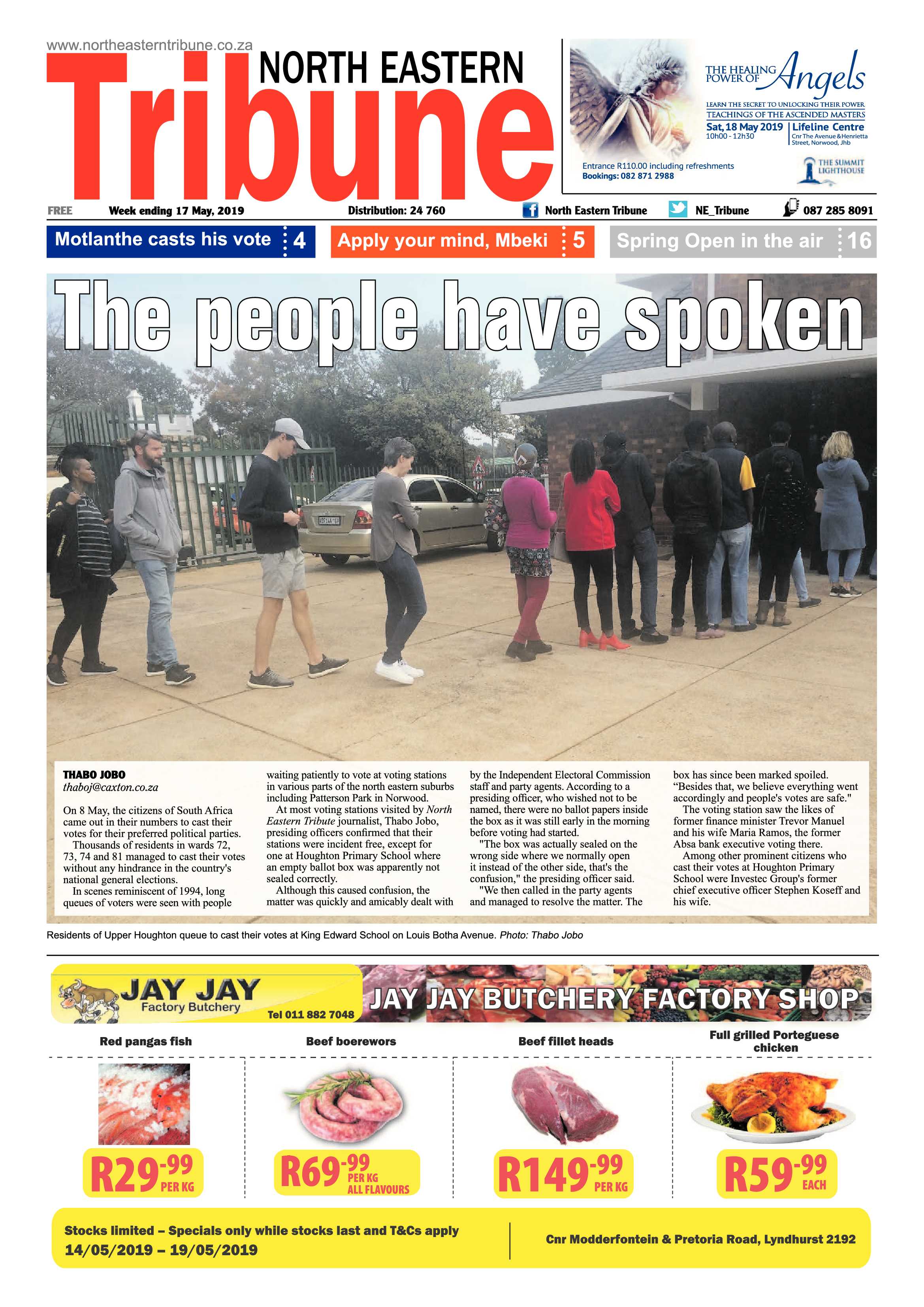 North Eastern Tribune 17 May, 2019 page 1