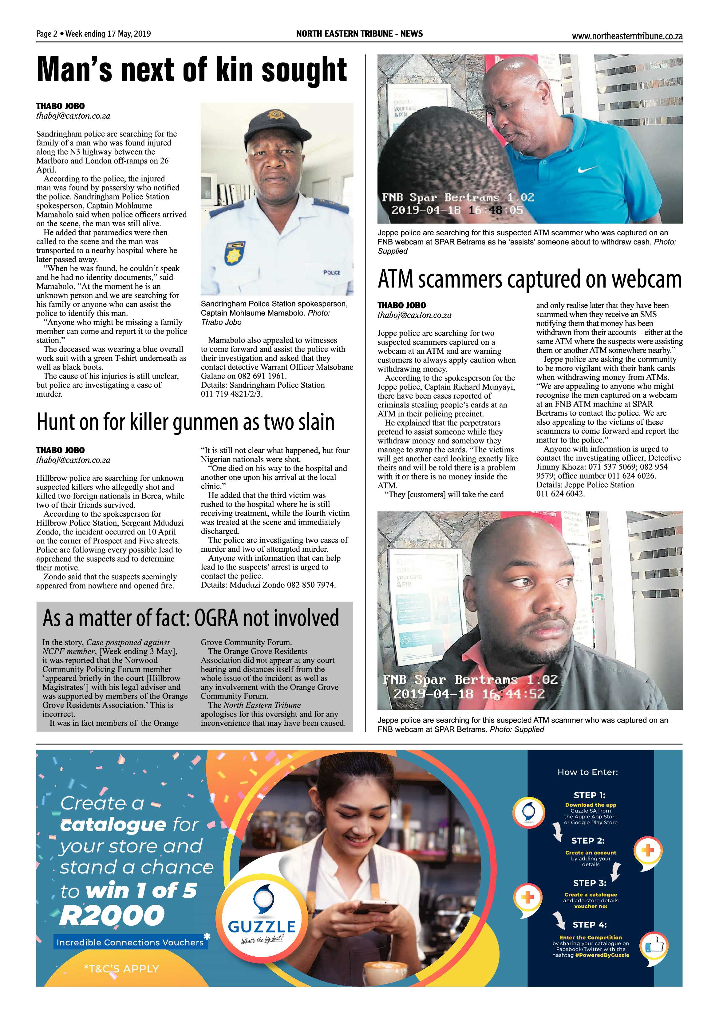 North Eastern Tribune 17 May, 2019 page 2