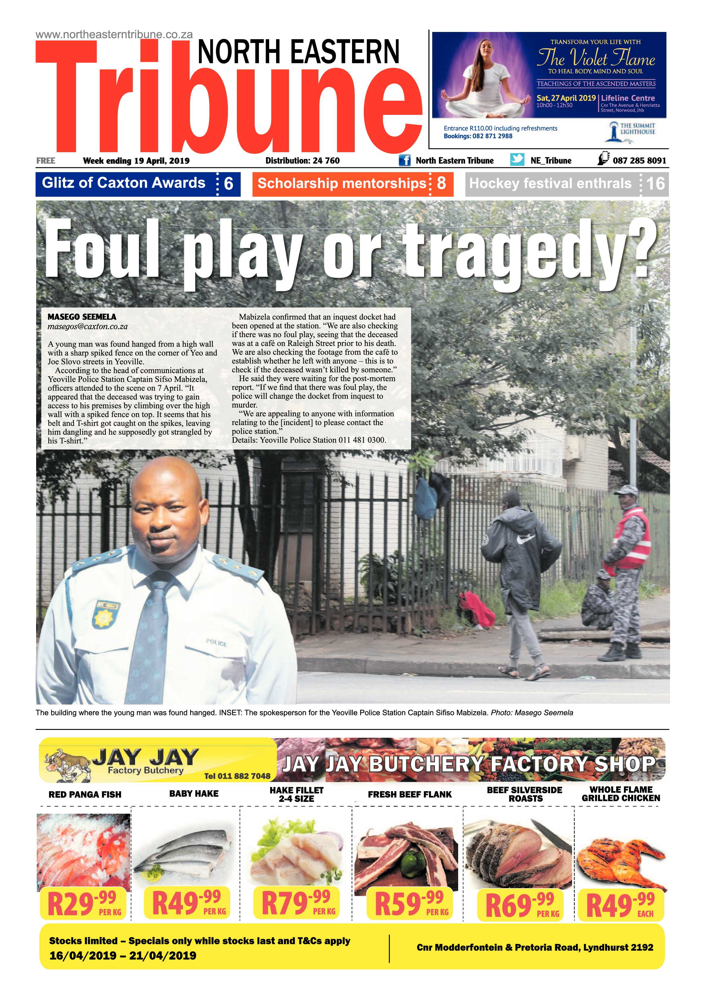 North Eastern Tribune 19 April, 2019 page 1