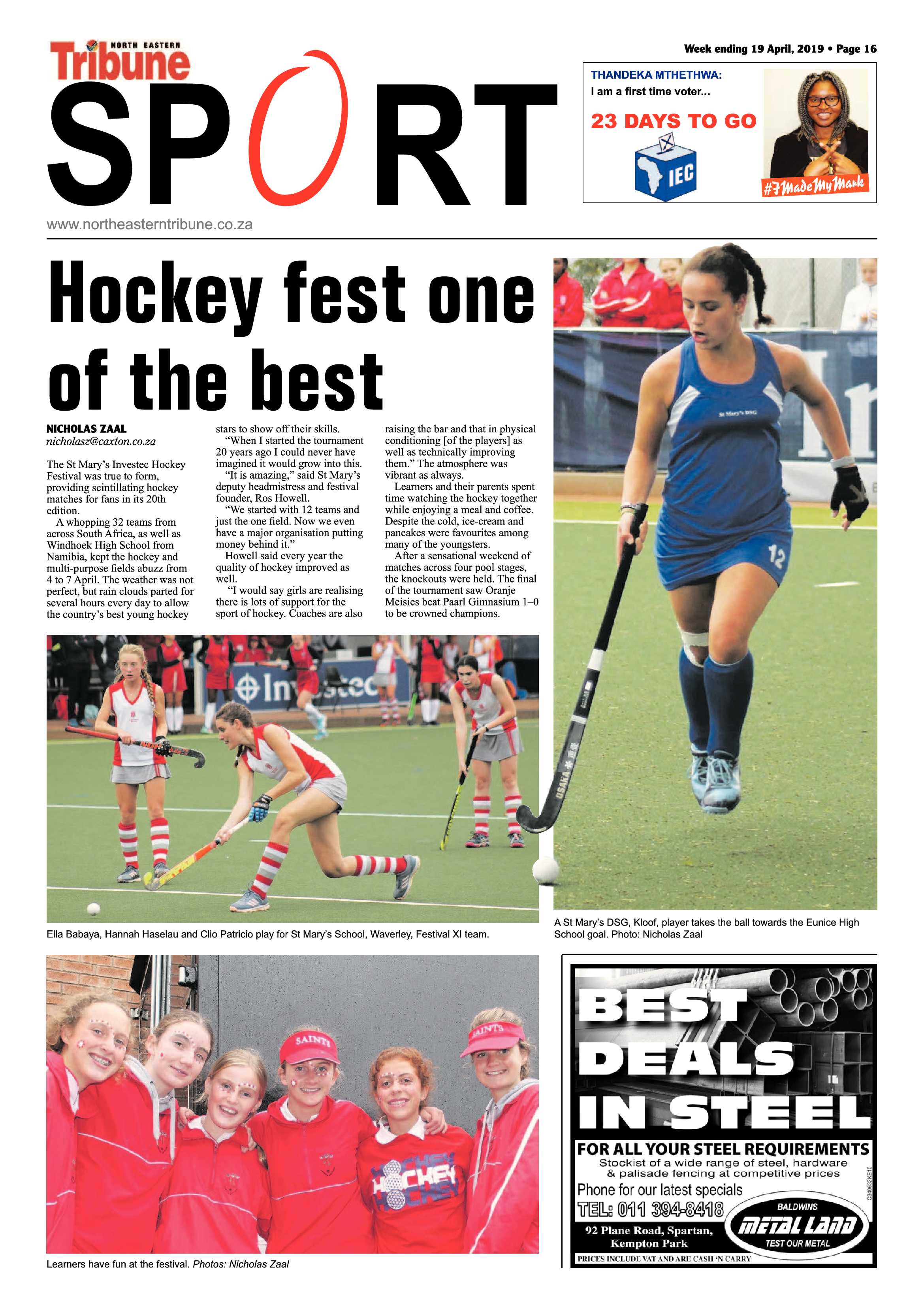 North Eastern Tribune 19 April, 2019 page 16