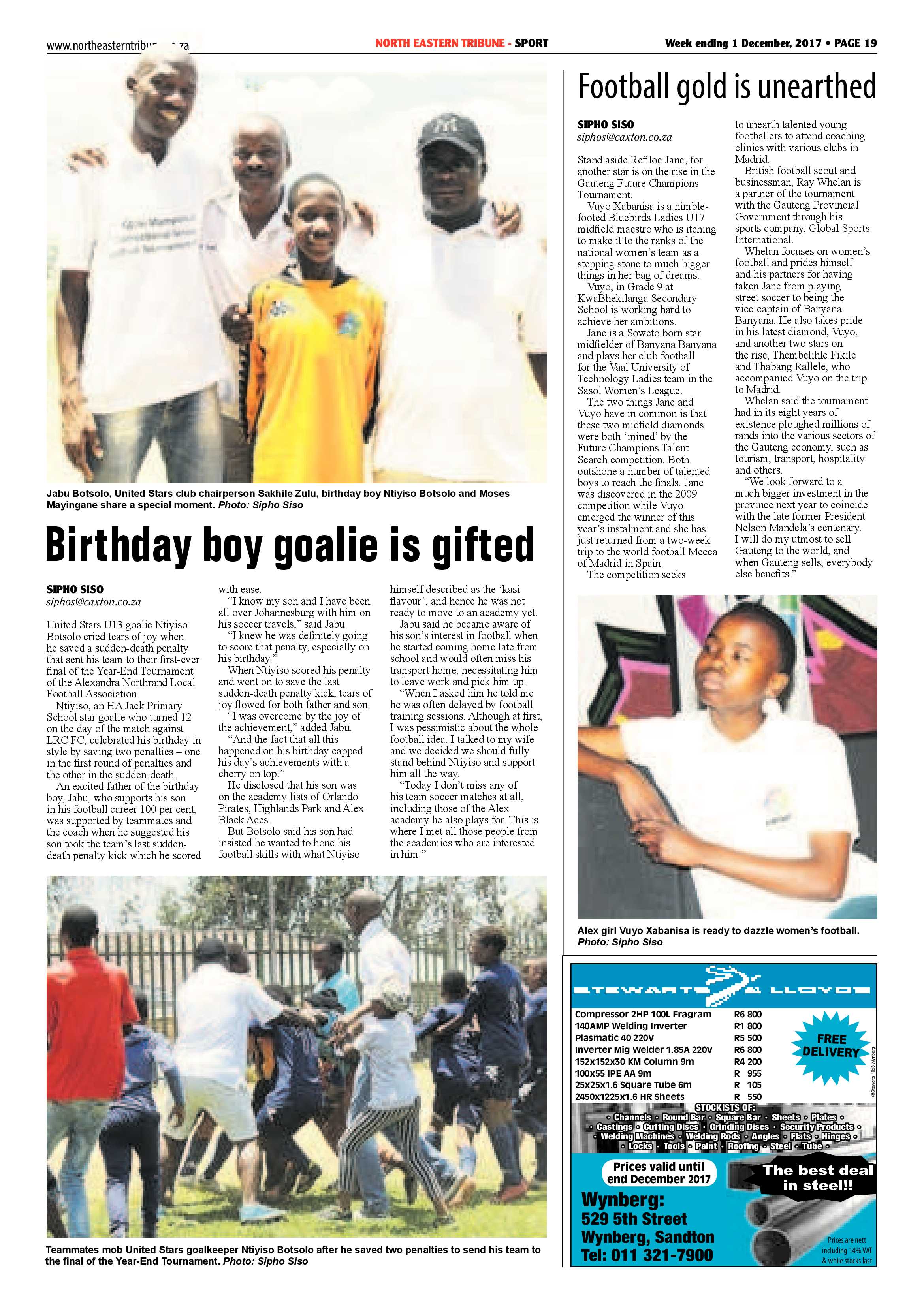 North Eastern Tribune 1 December page 19
