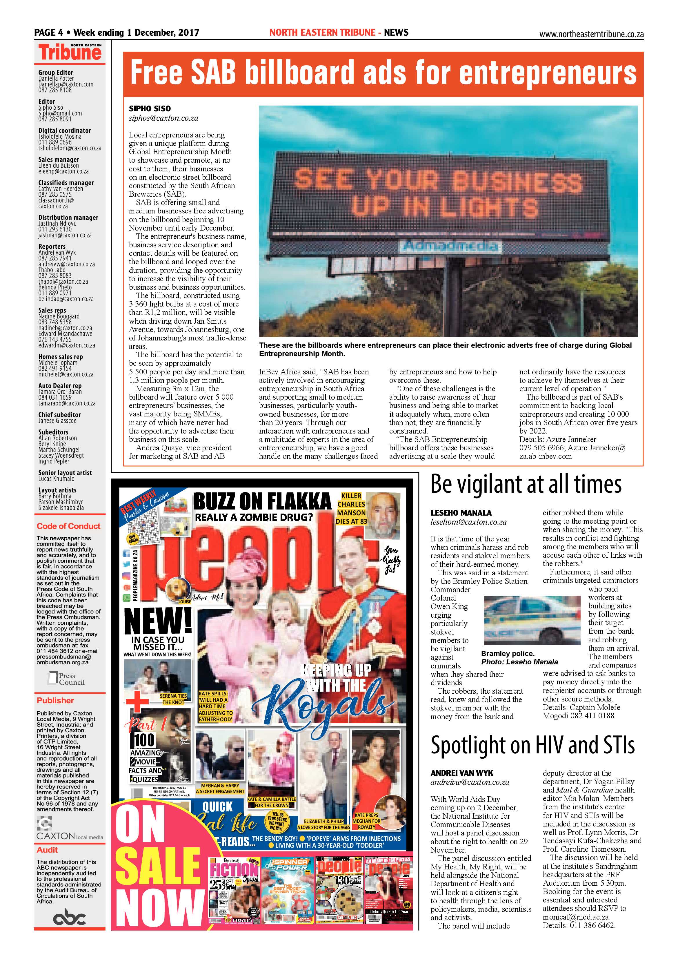 North Eastern Tribune 1 December page 4