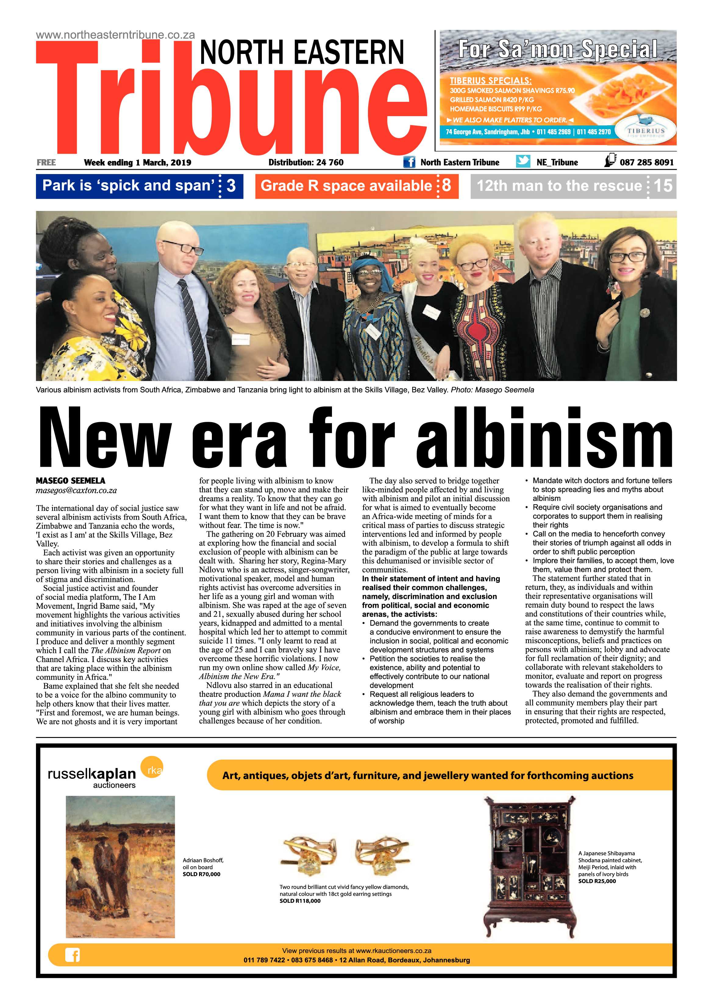 North Eastern Tribune 1 March, 2019 page 1