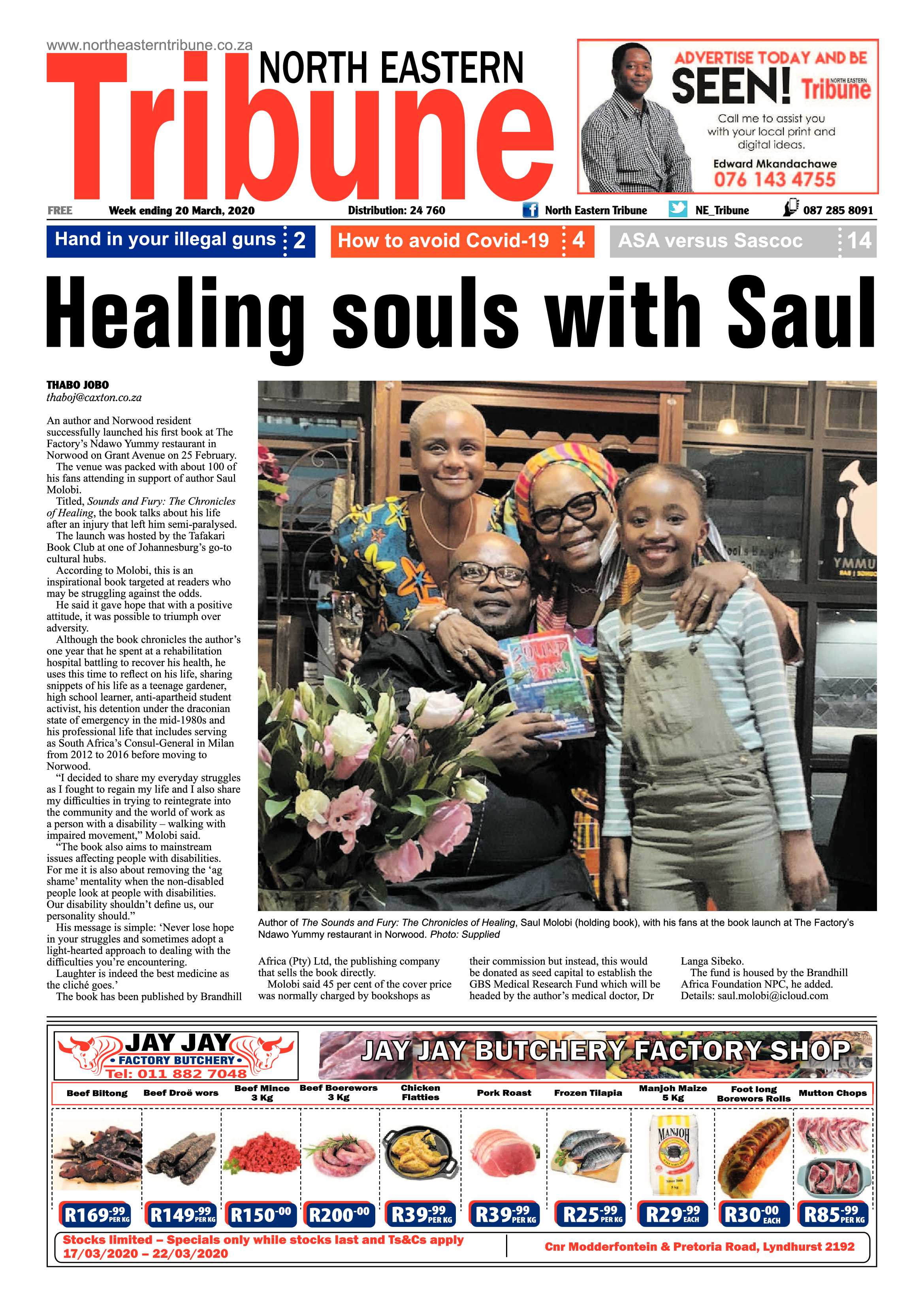 North Eastern Tribune 20 March 2020 page 1