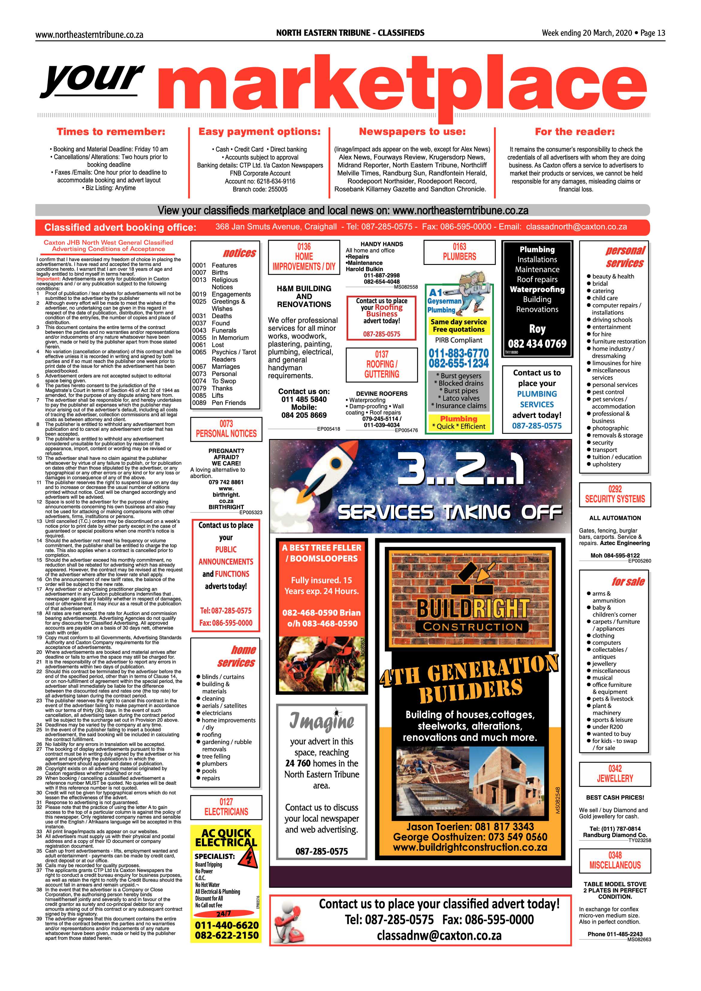 North Eastern Tribune 20 March 2020 page 13