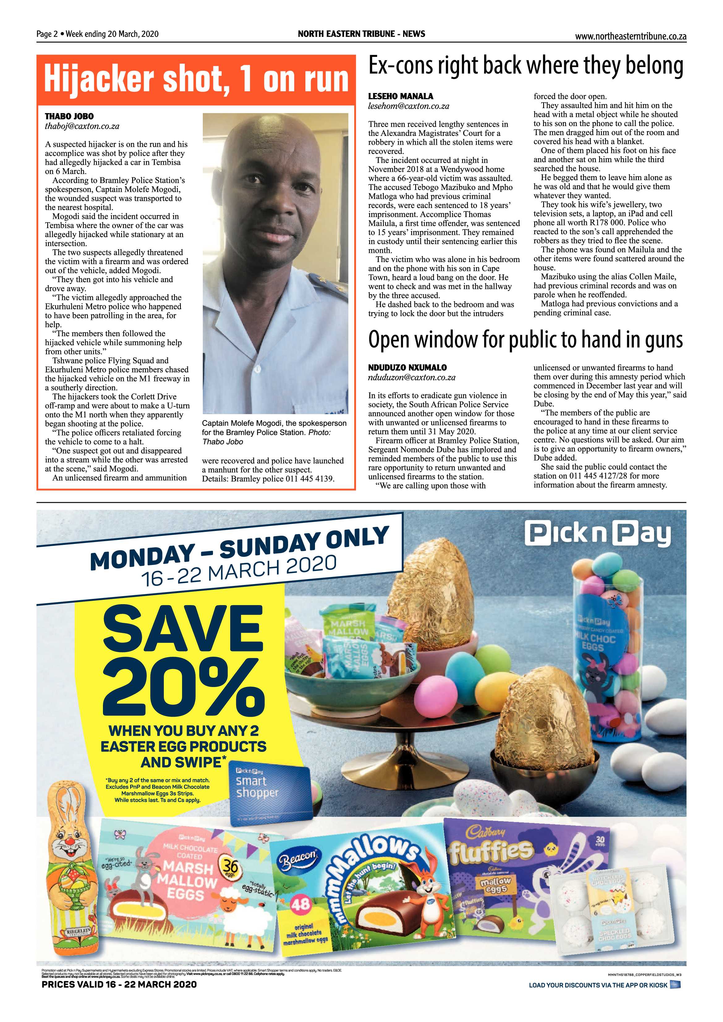 North Eastern Tribune 20 March 2020 page 2
