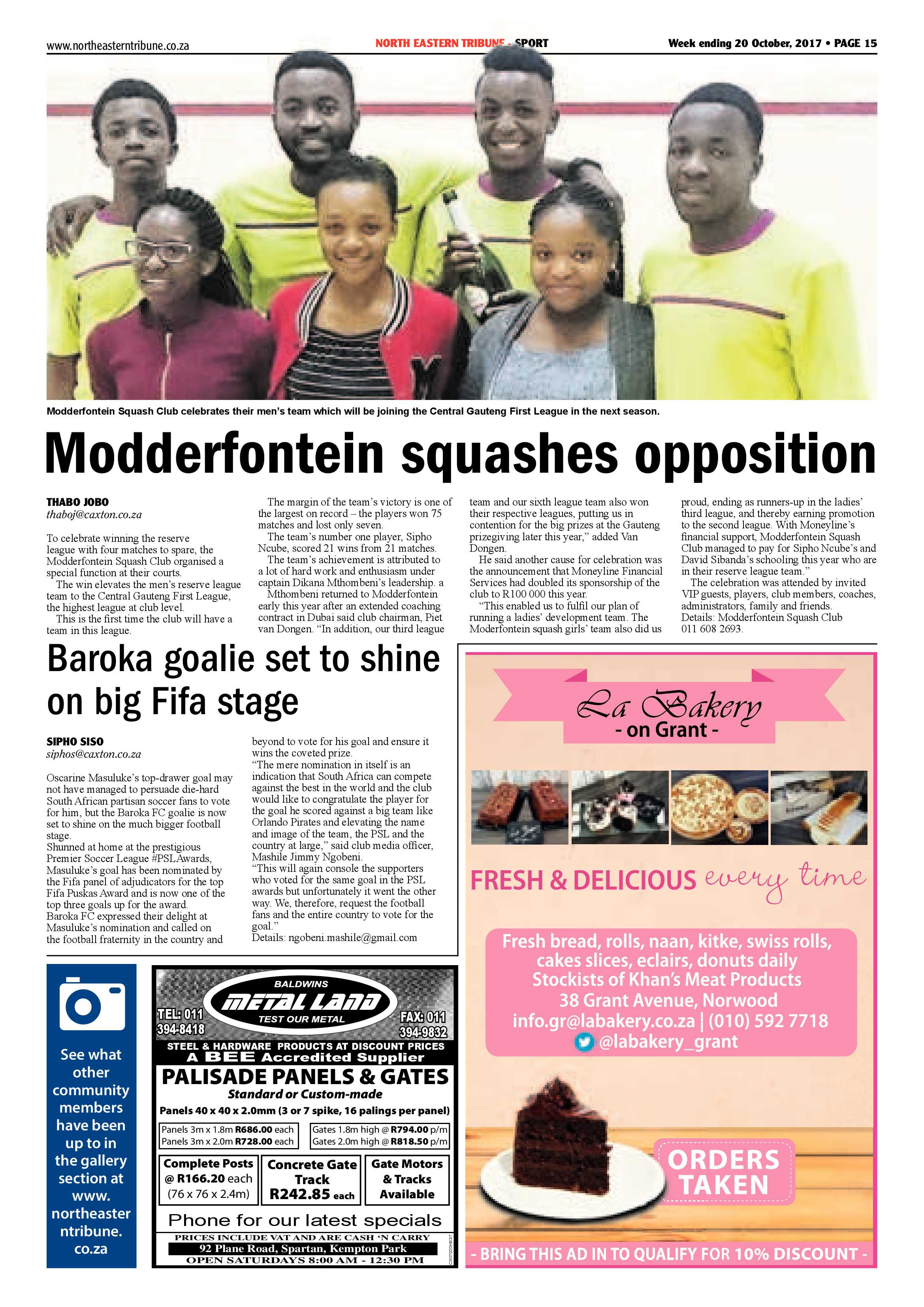 North Eastern Tirbune 20 October 2017 page 15