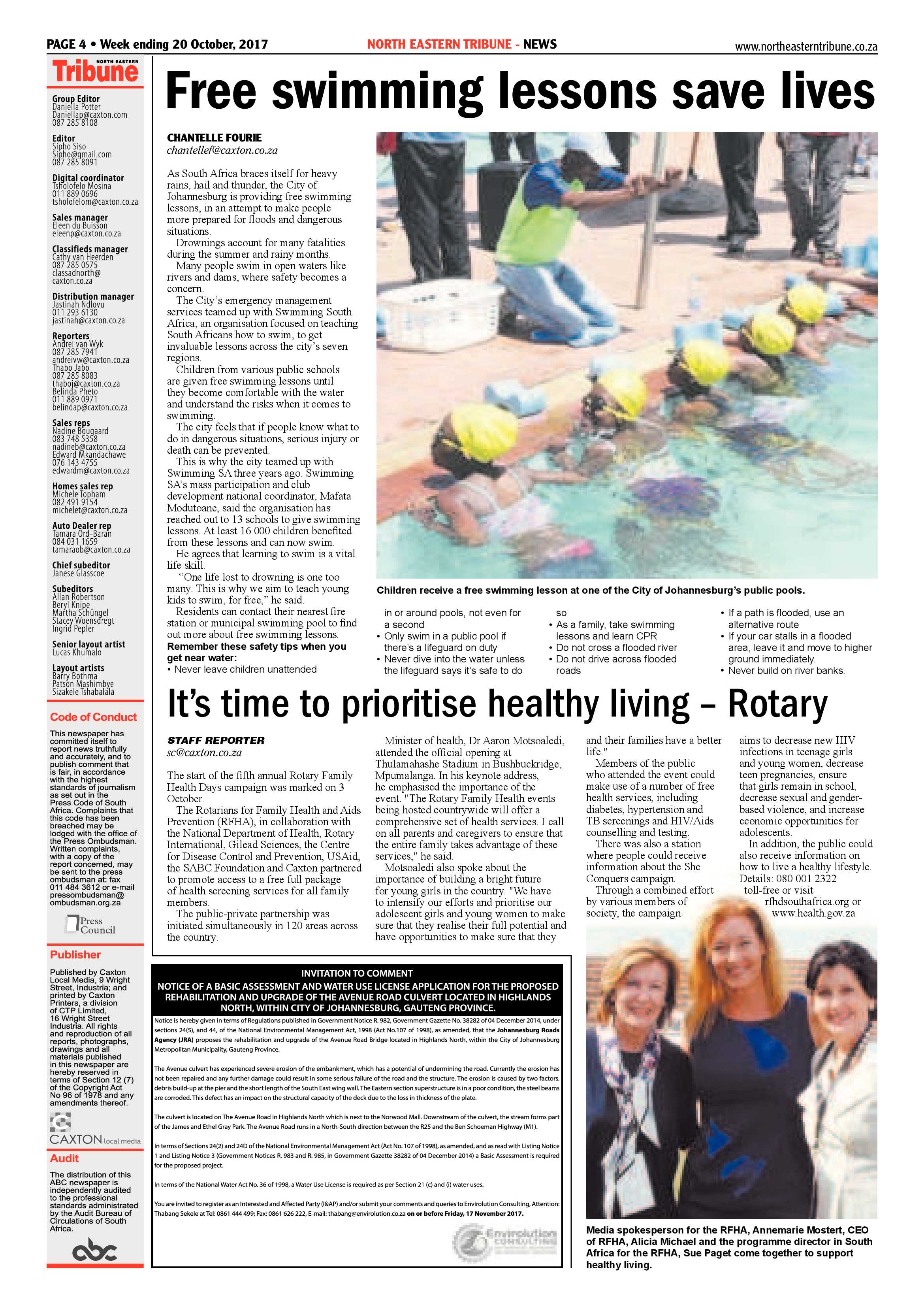 North Eastern Tirbune 20 October 2017 page 4