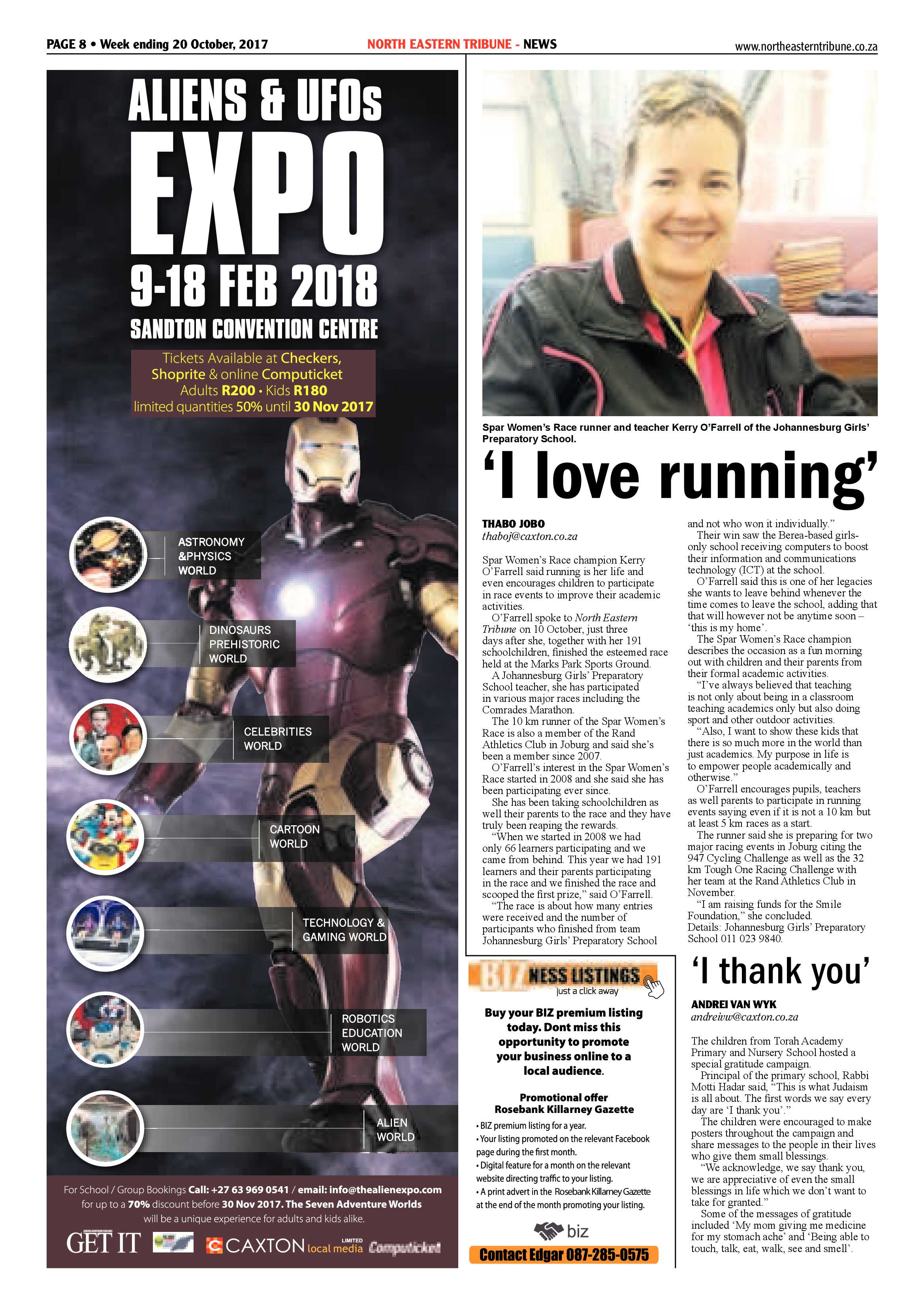 North Eastern Tirbune 20 October 2017 page 8
