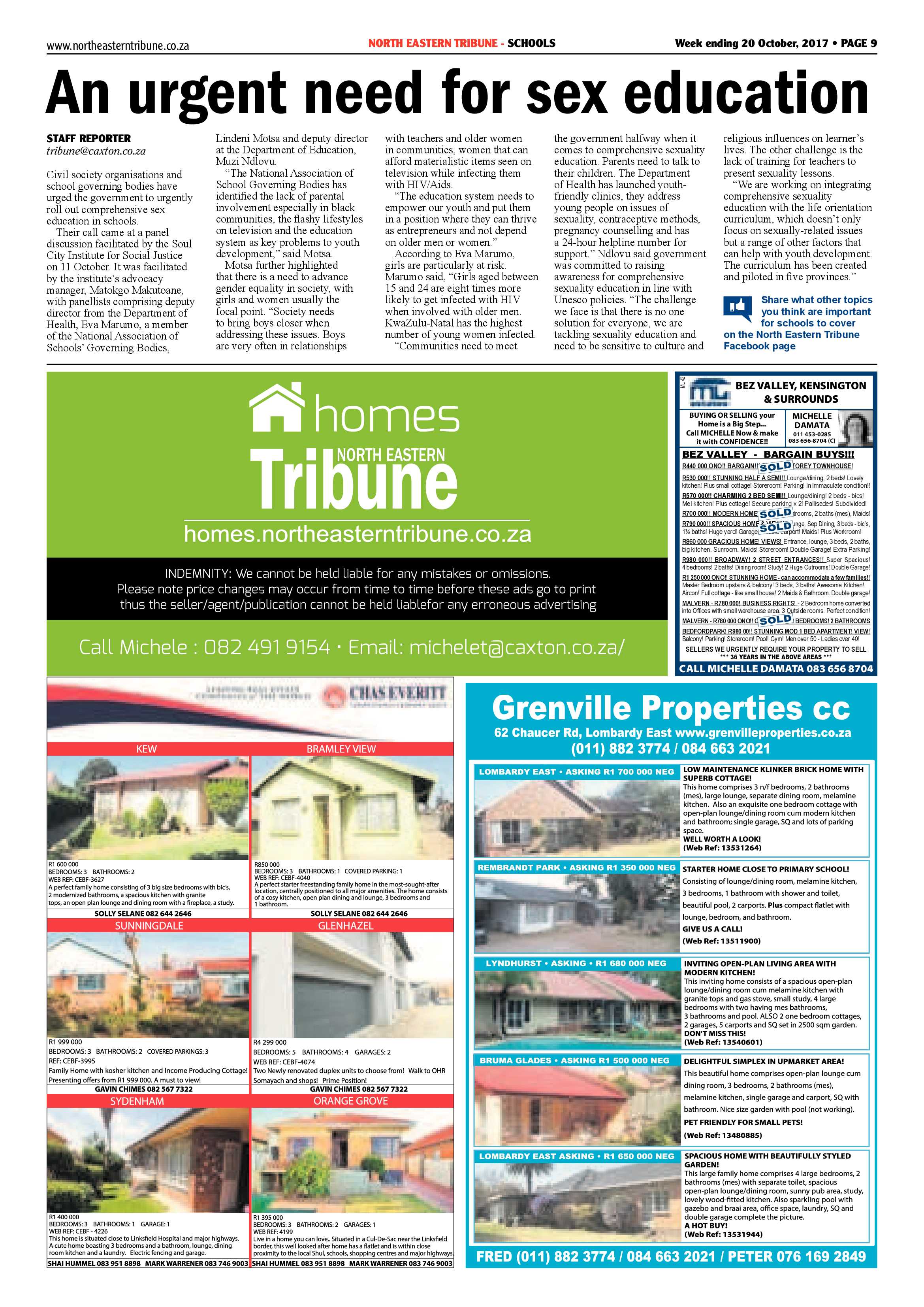 North Eastern Tirbune 20 October 2017 page 9