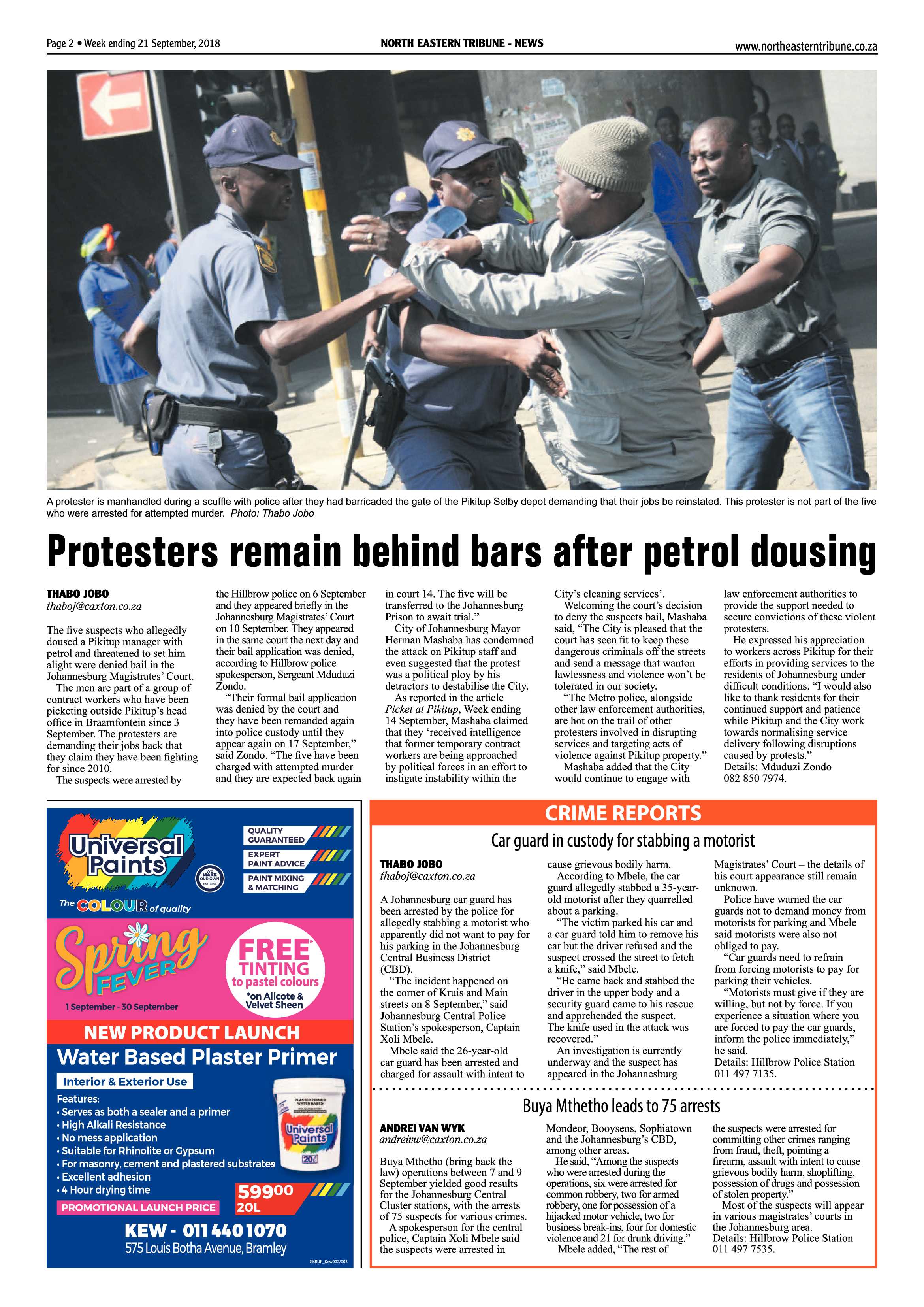 North Eastern Tribune 21 September, 2018 page 2