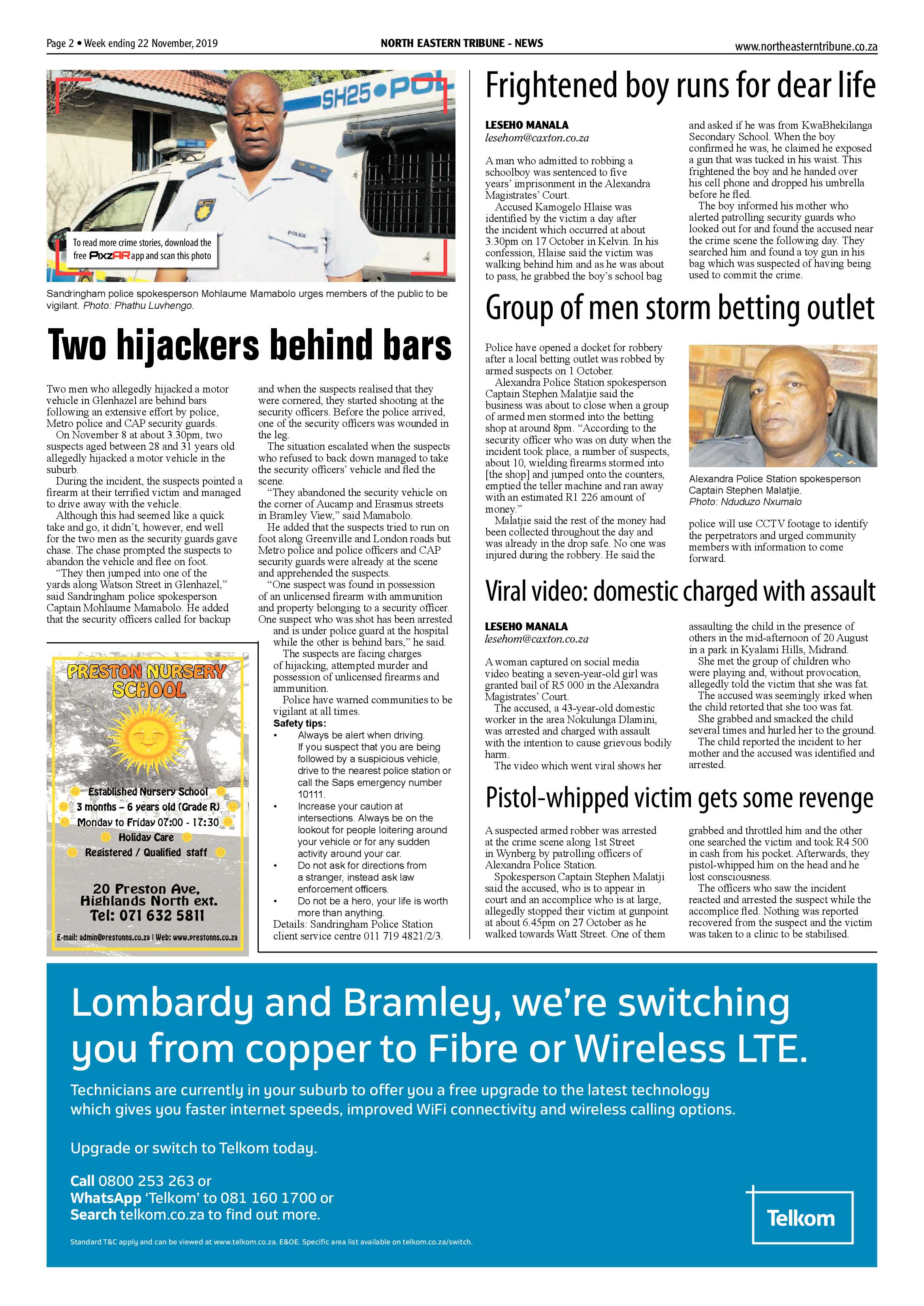 North Eastern Tribune 22 November, 2019 page 2