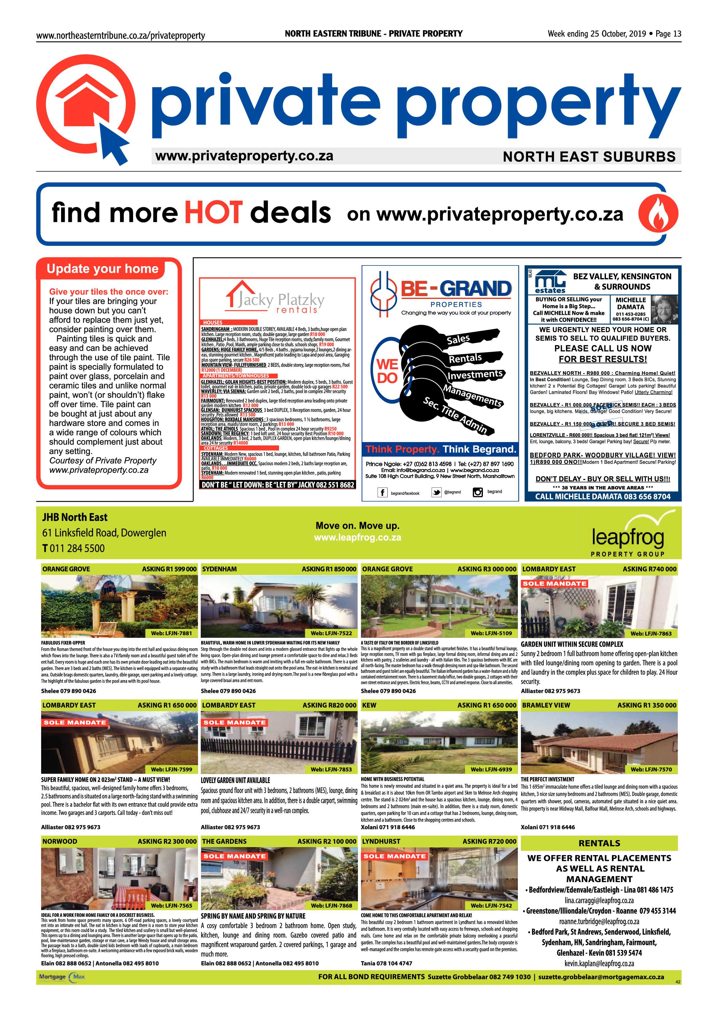 North Eastern Tribune 22 October, 2019 page 13