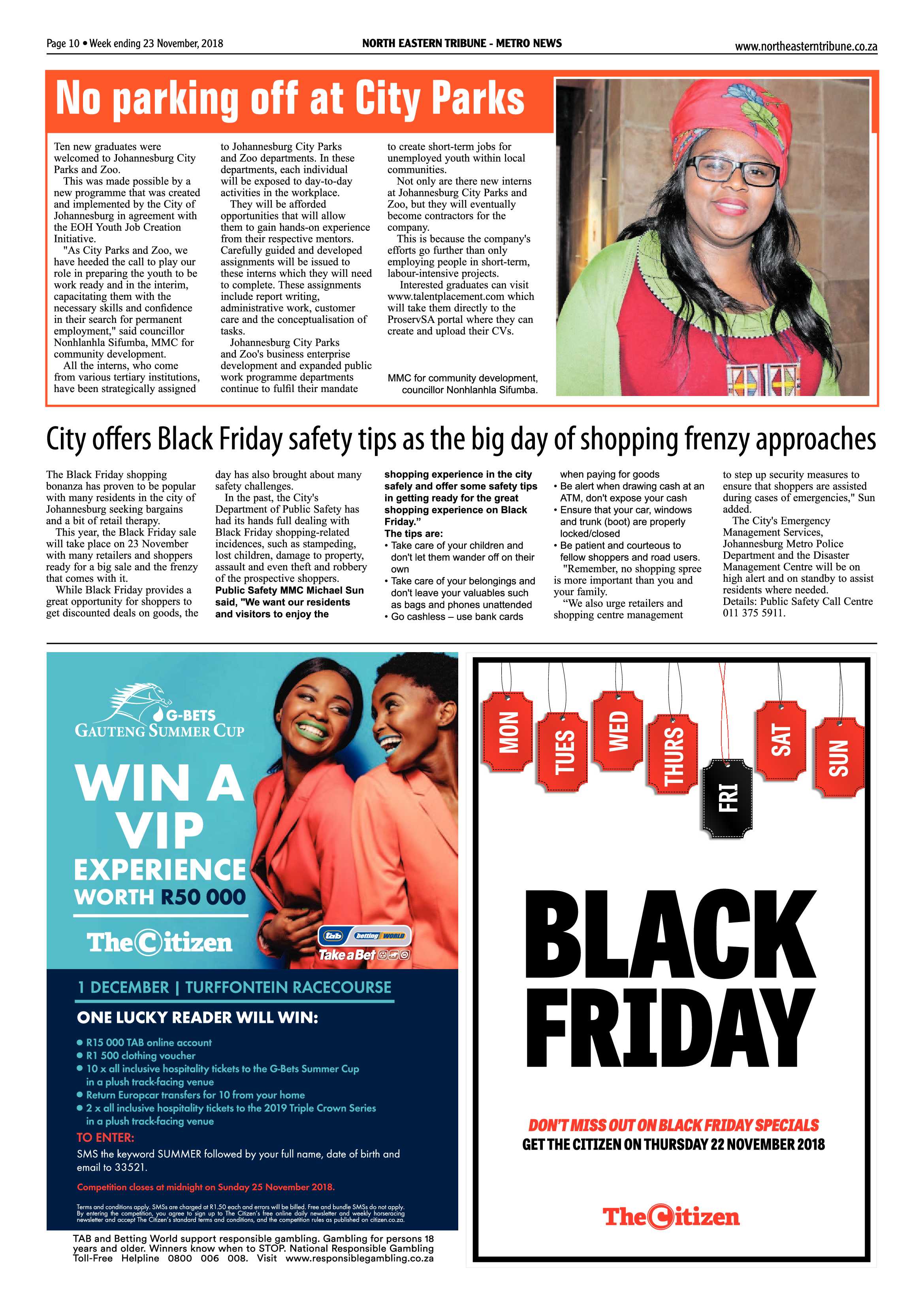 North Eastern Tribune 23 November, 2018 page 10
