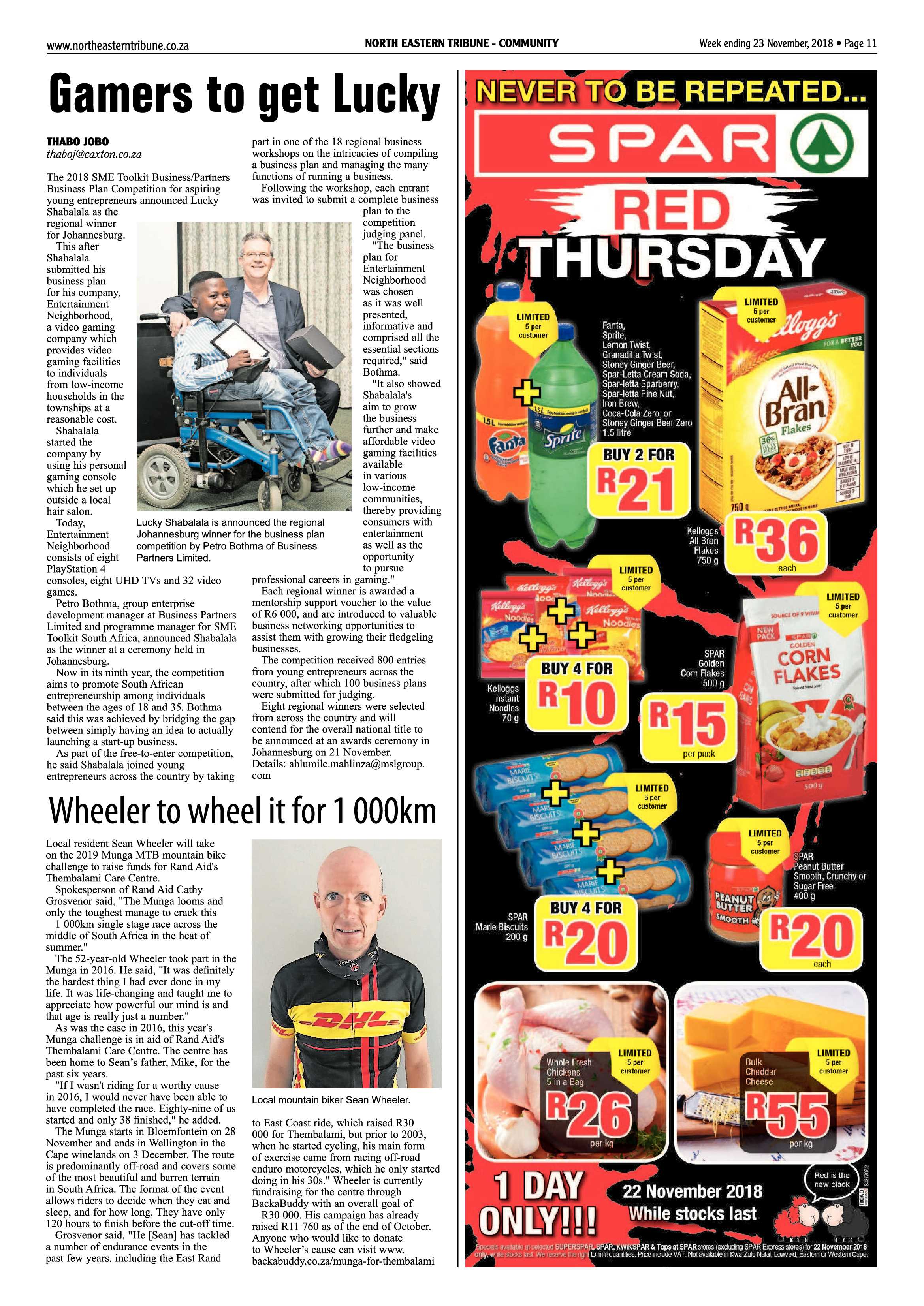 North Eastern Tribune 23 November, 2018 page 11