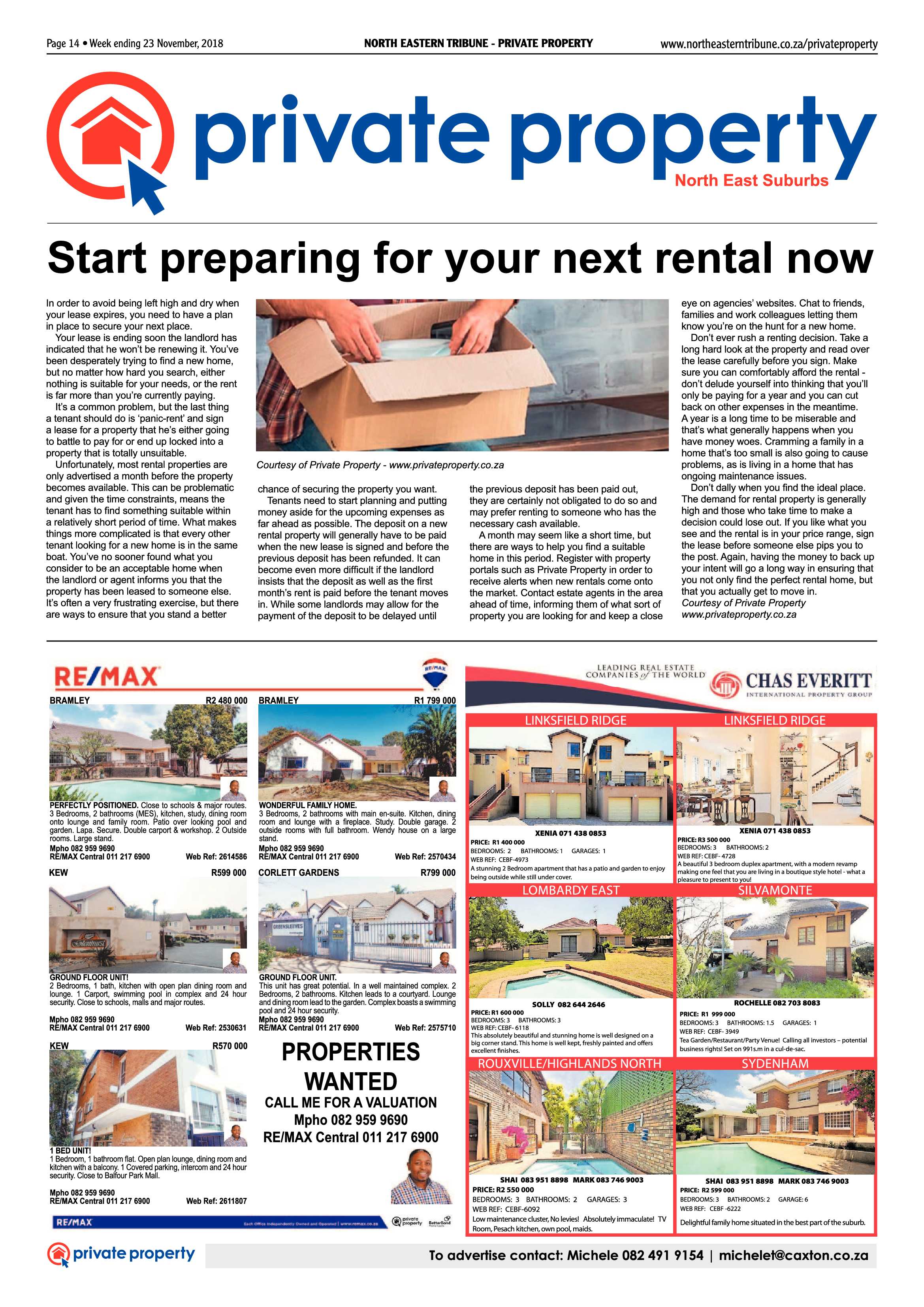 North Eastern Tribune 23 November, 2018 page 14