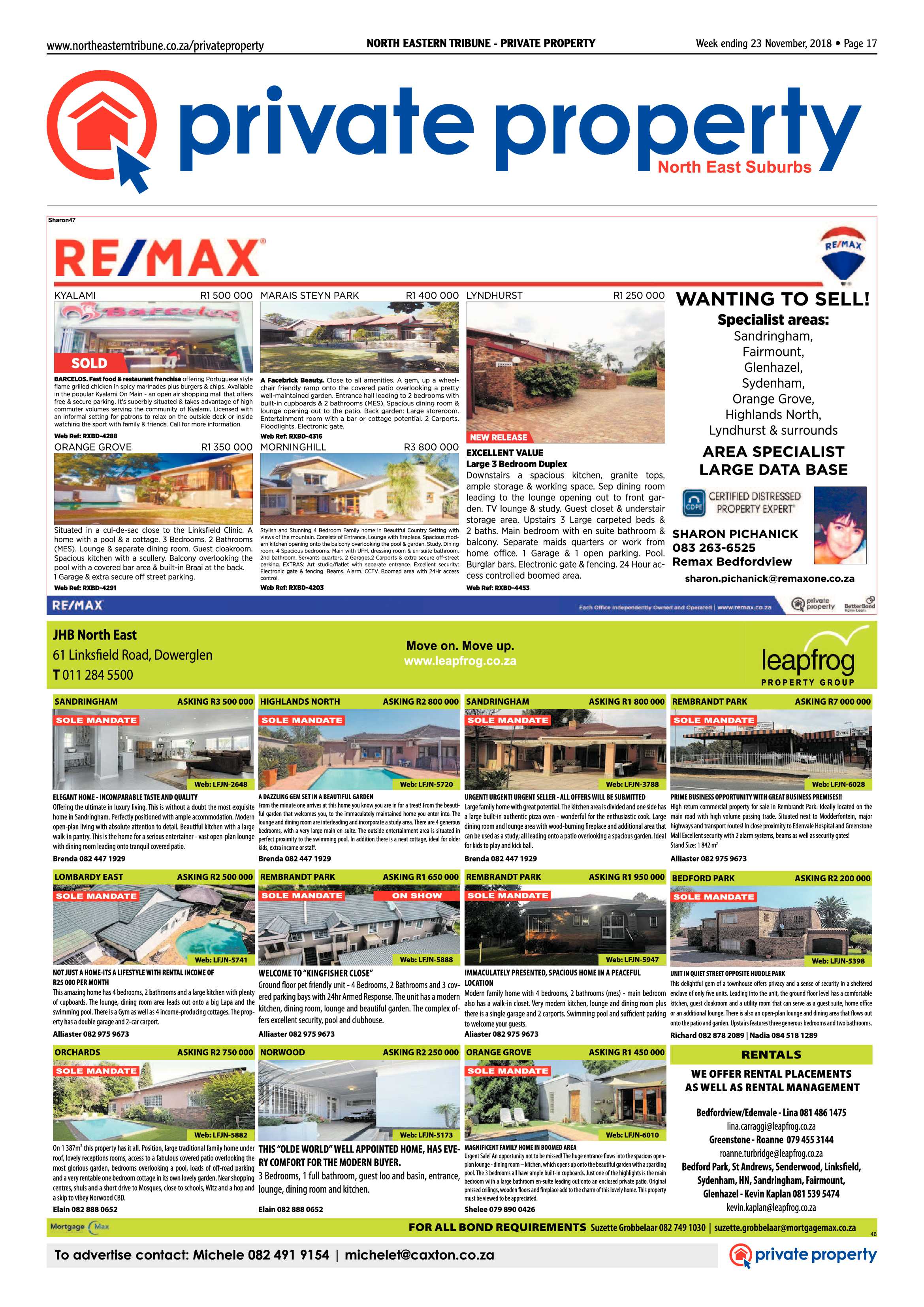 North Eastern Tribune 23 November, 2018 page 17