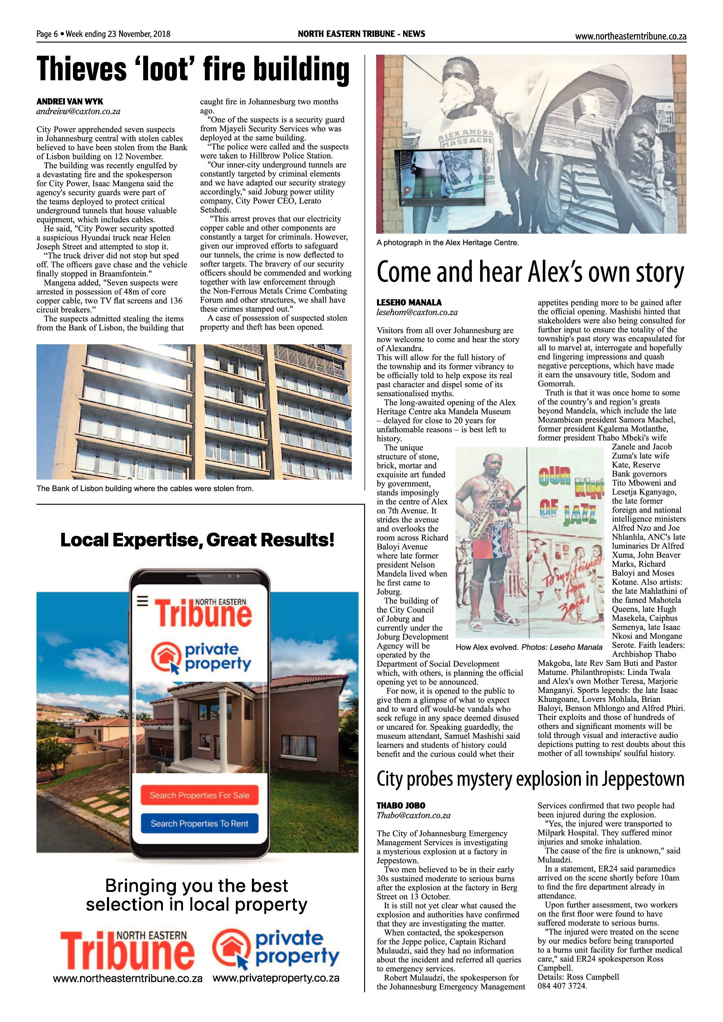 North Eastern Tribune 23 November, 2018 page 6