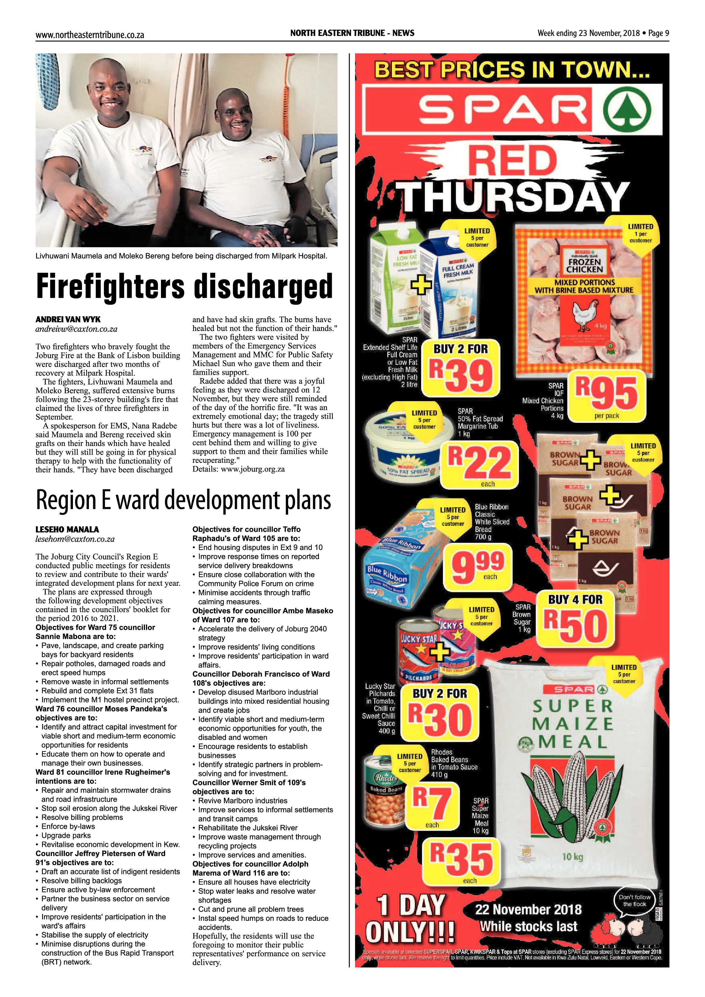 North Eastern Tribune 23 November, 2018 page 9