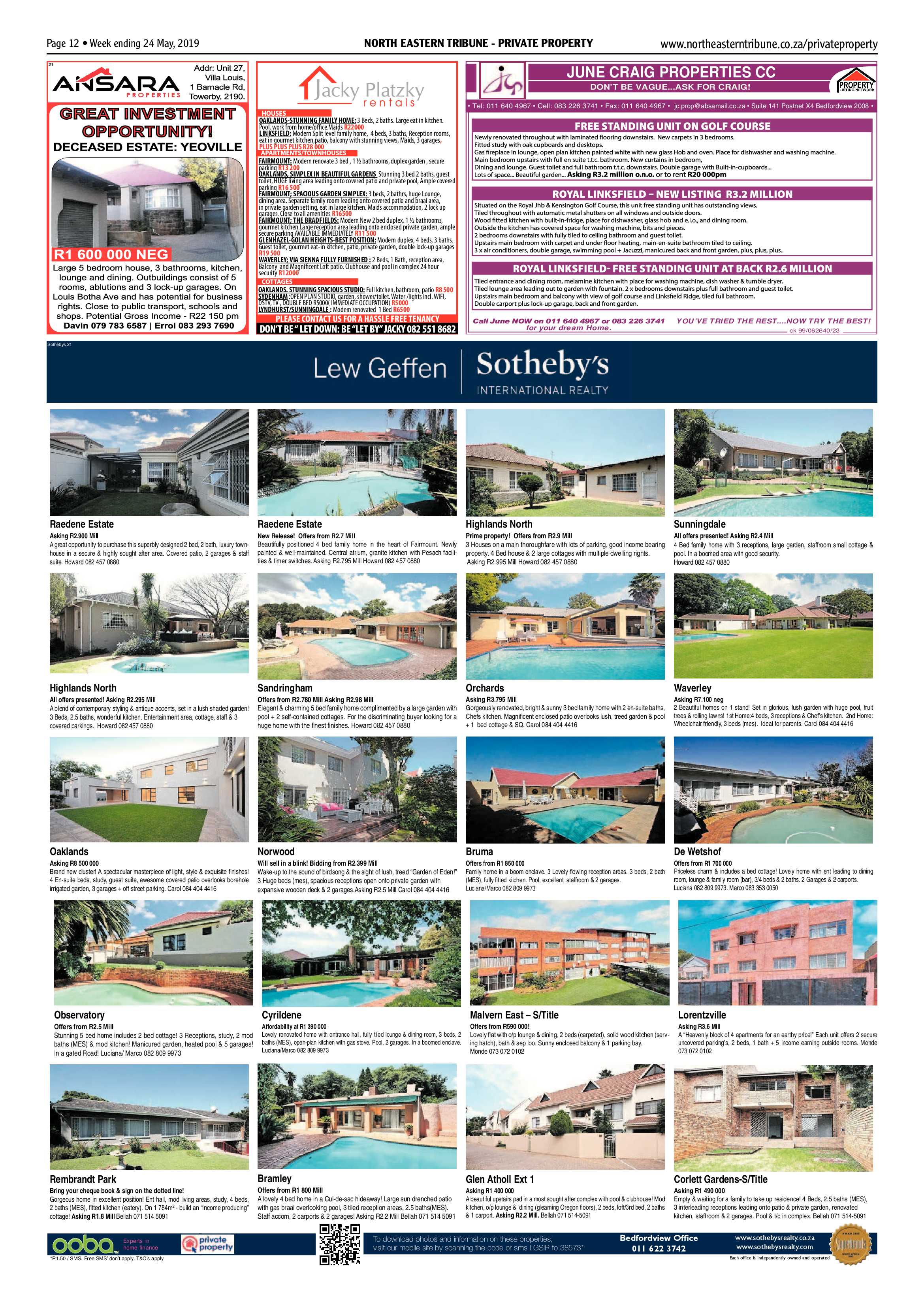 North Eastern Tribune 24 May, 2019 page 12
