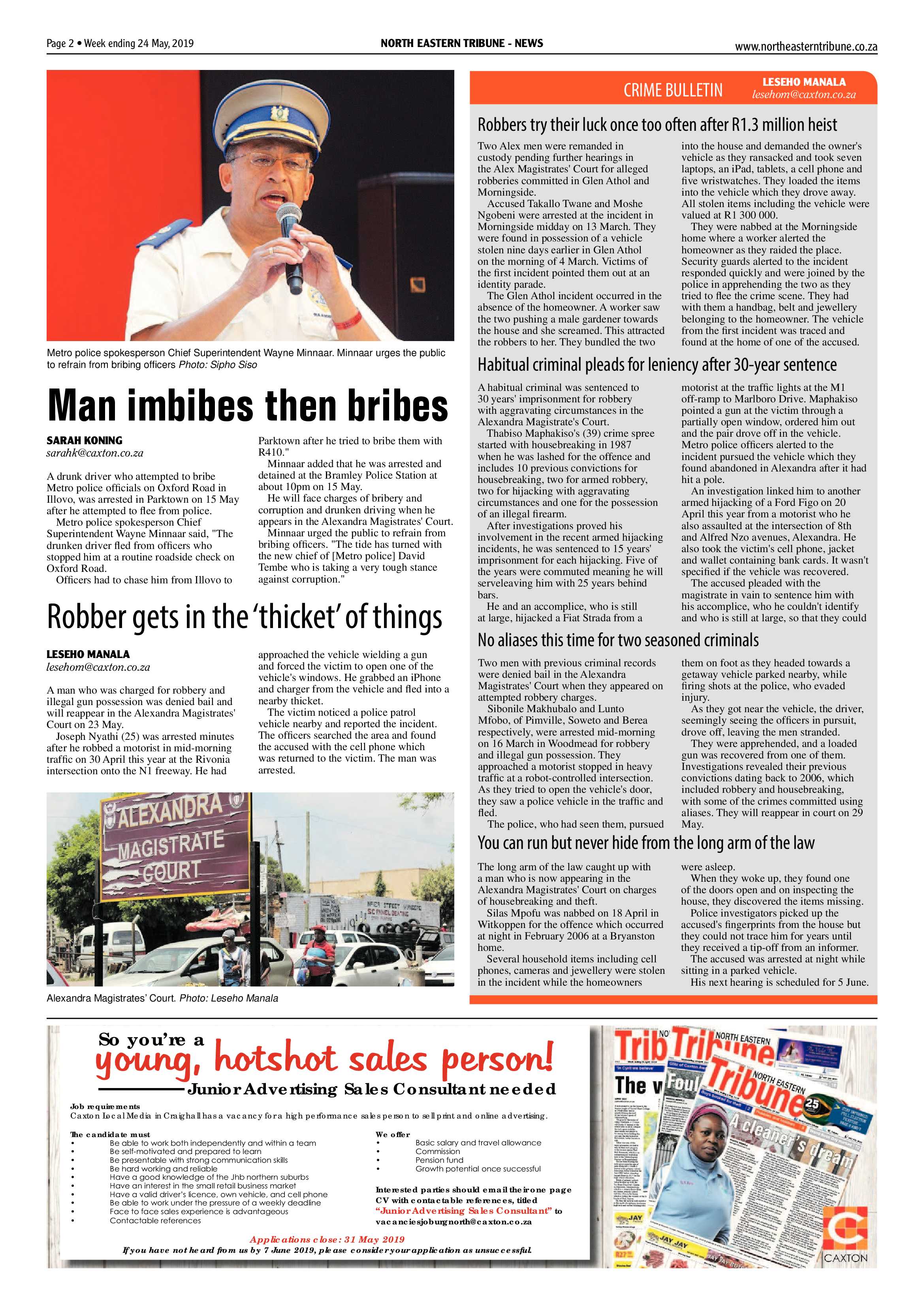 North Eastern Tribune 24 May, 2019 page 2