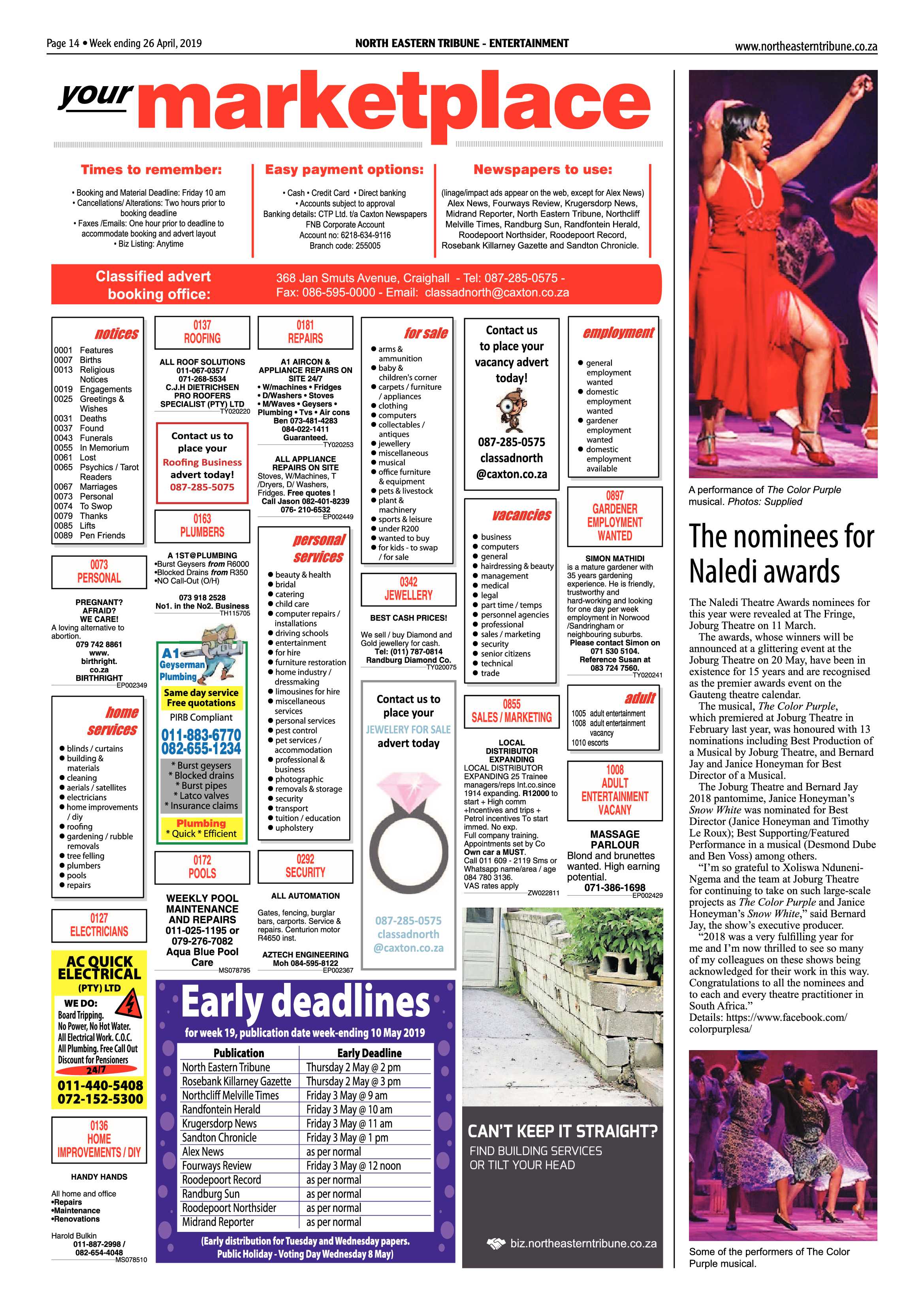 North Eastern Tribune 26 April, 2019 page 14