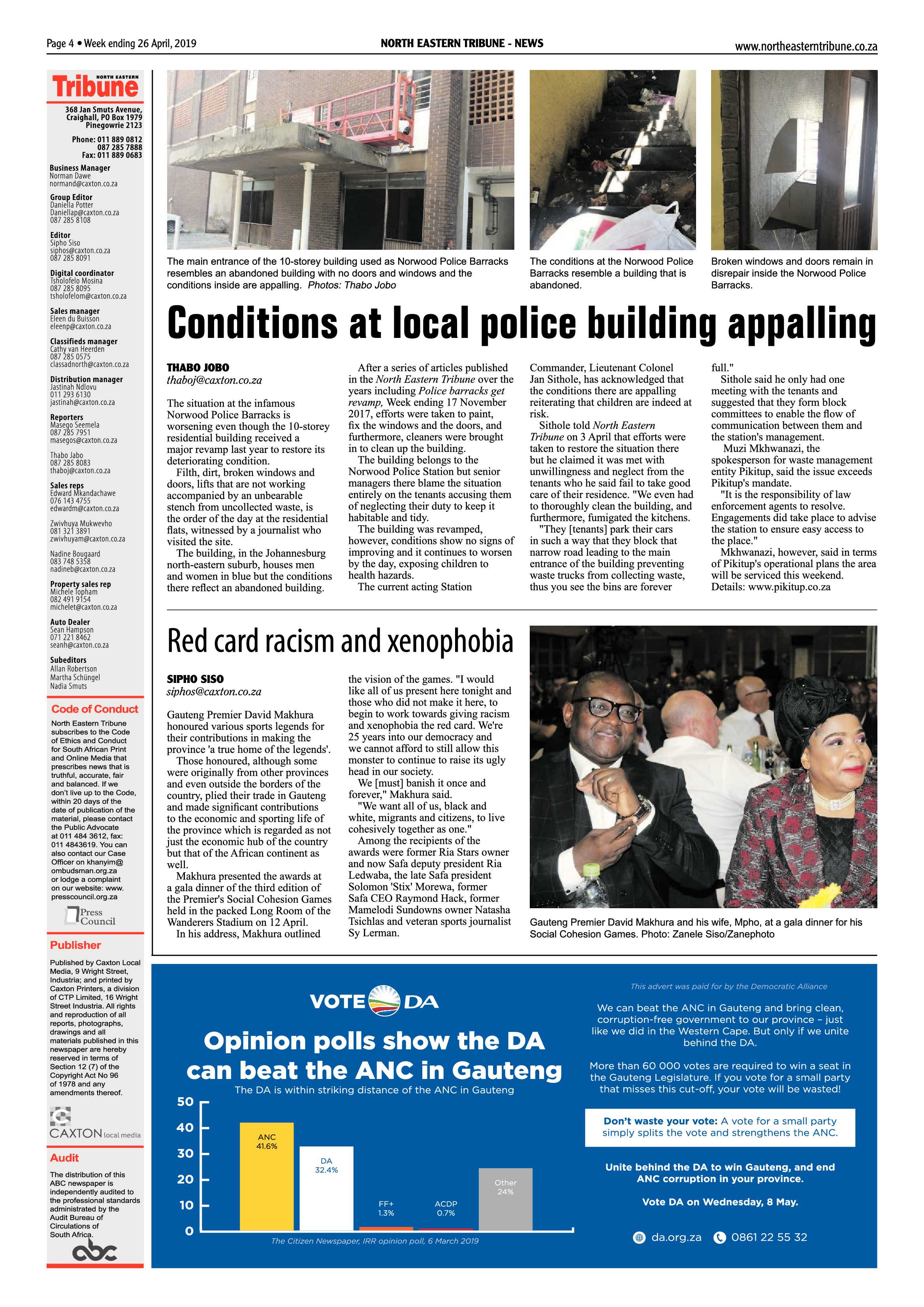 North Eastern Tribune 26 April, 2019 page 4