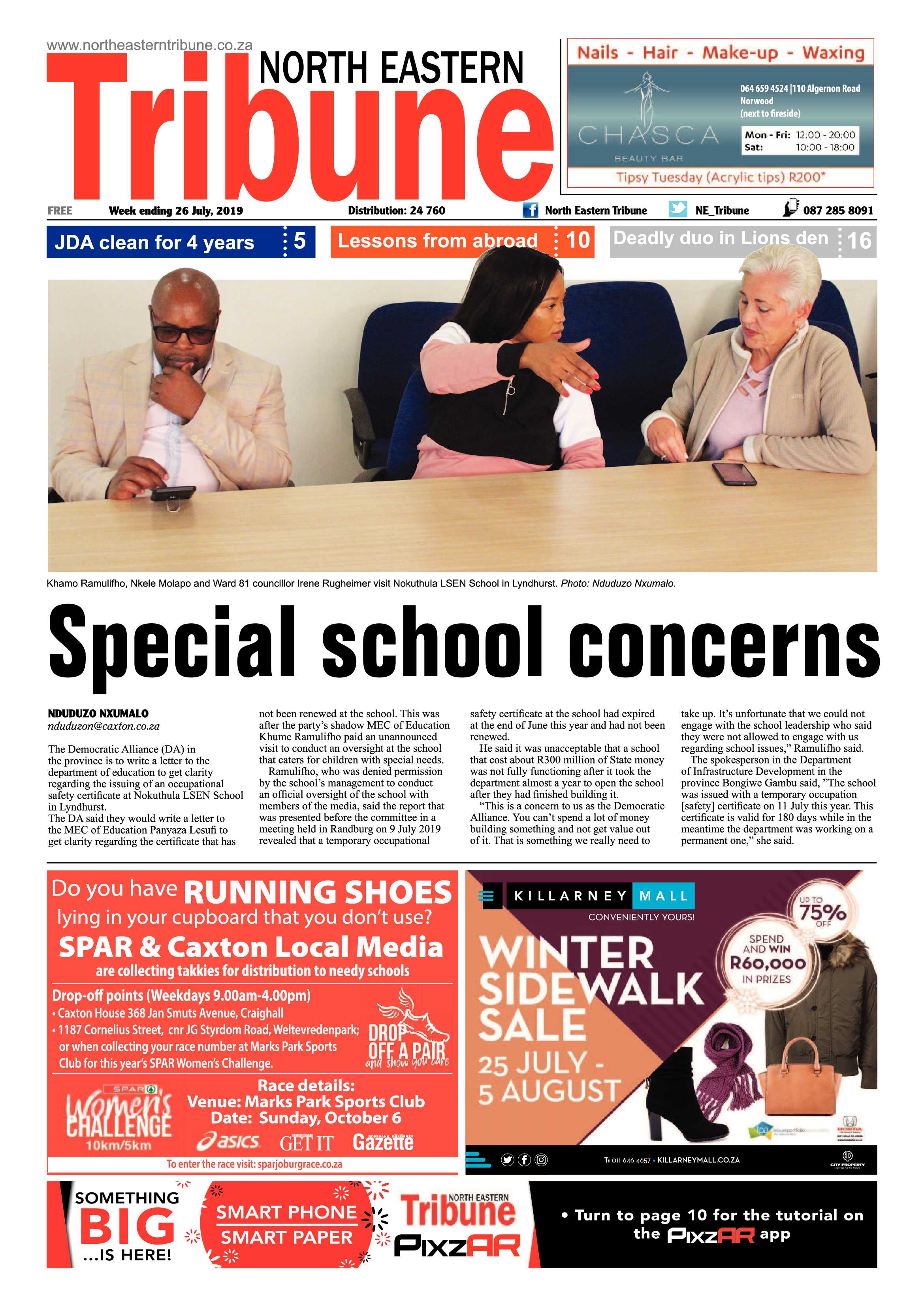 North Eastern Tribune 26 July, 2019 page 1