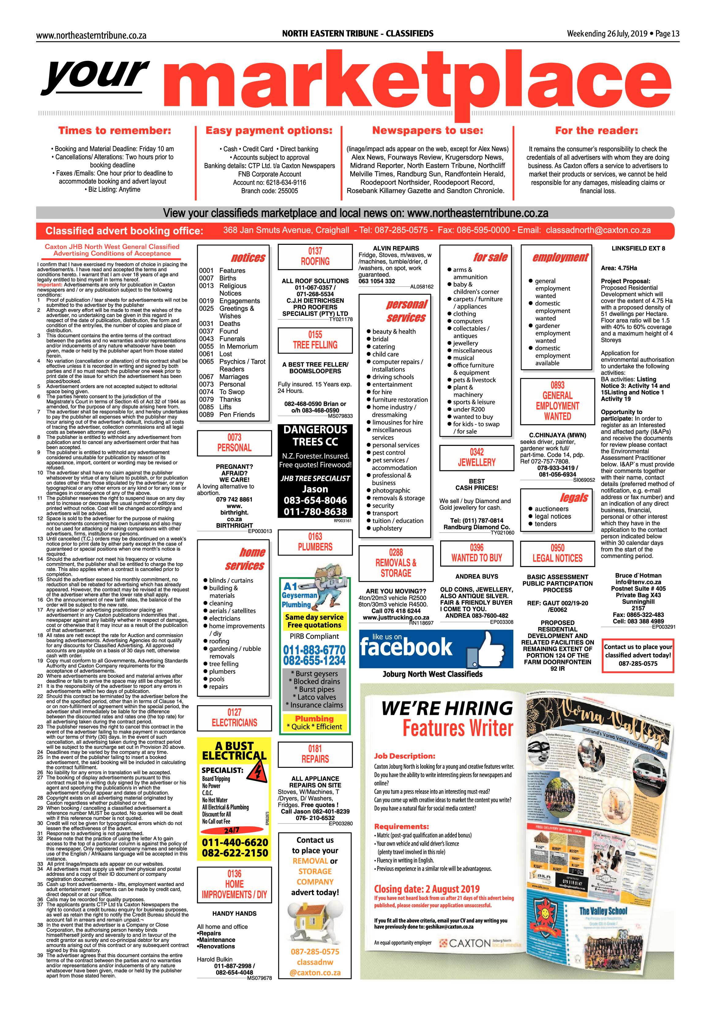 North Eastern Tribune 26 July, 2019 page 13