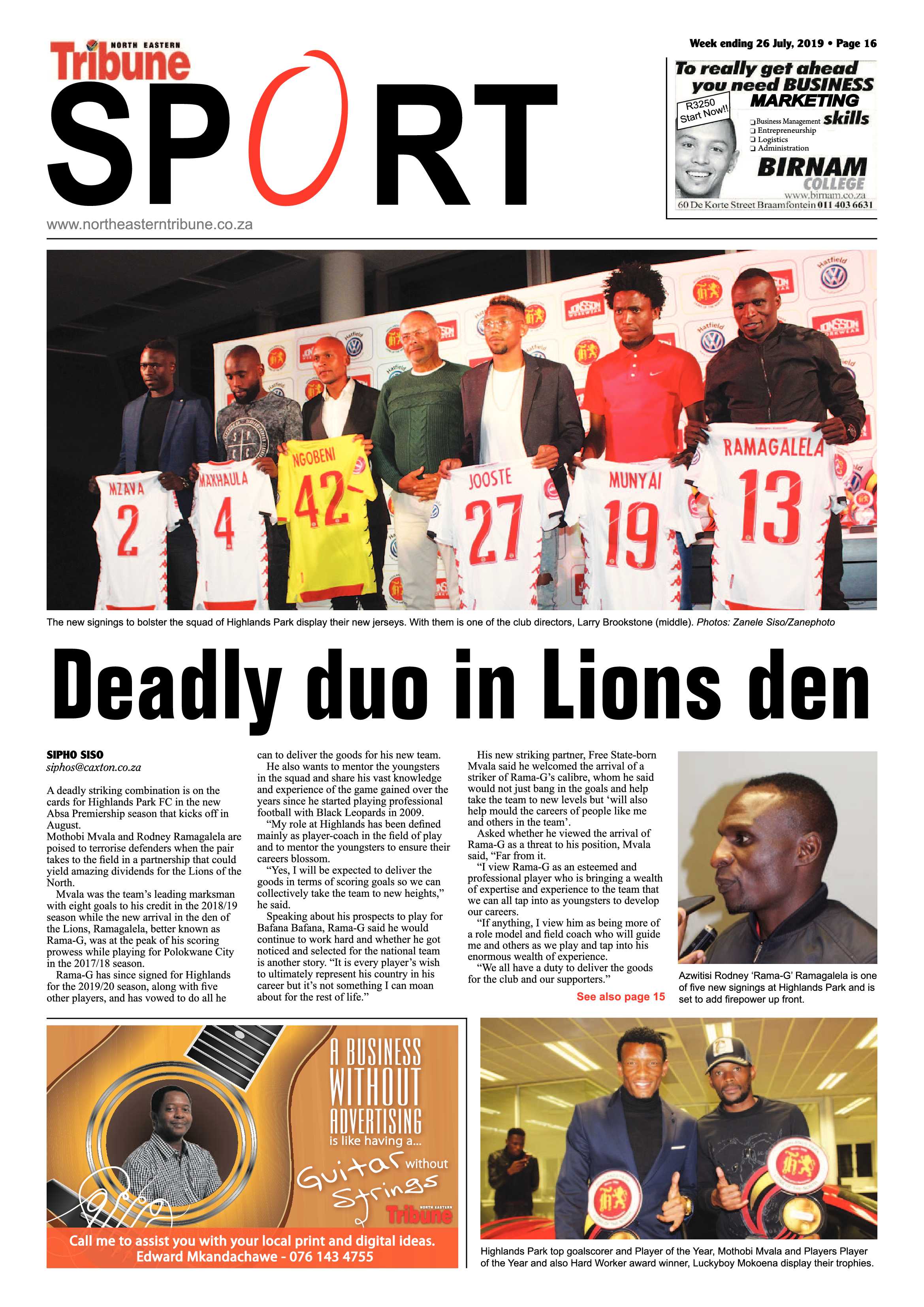 North Eastern Tribune 26 July, 2019 page 16
