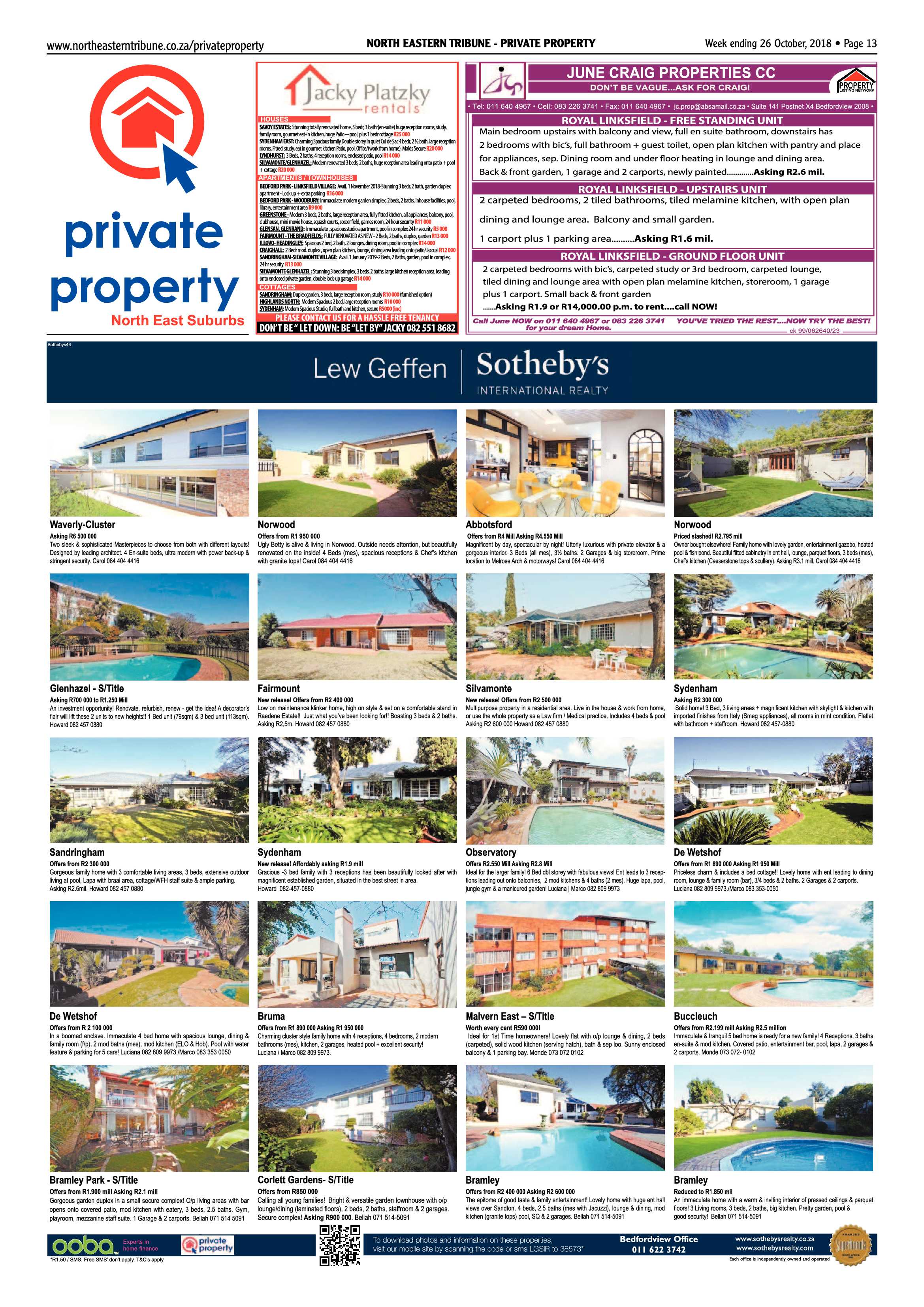 North Eastern Tribune 26 October, 2018 page 13