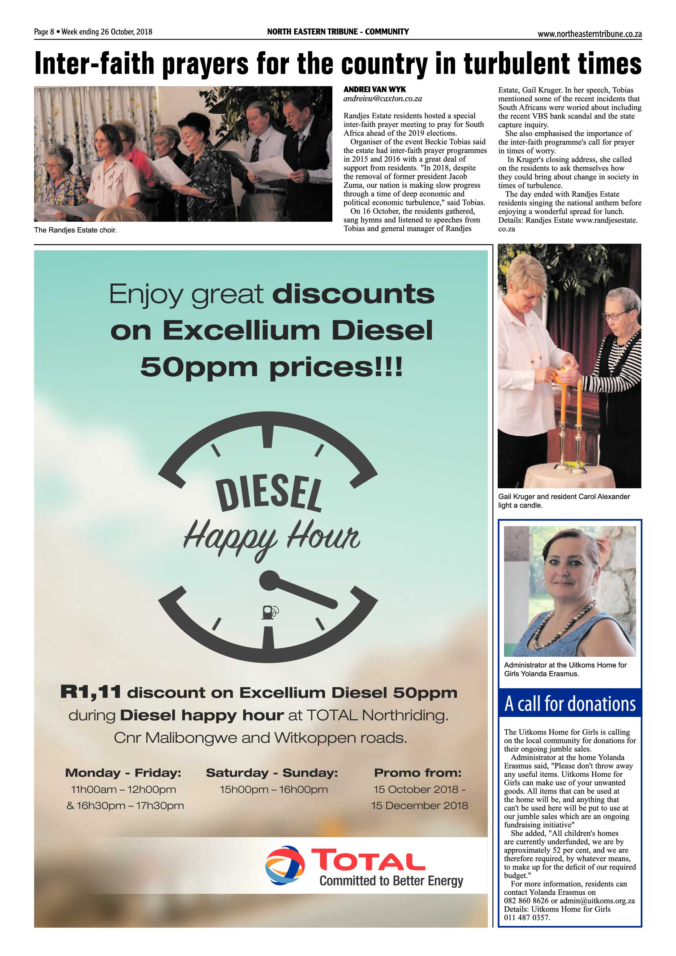 North Eastern Tribune 26 October, 2018 page 8