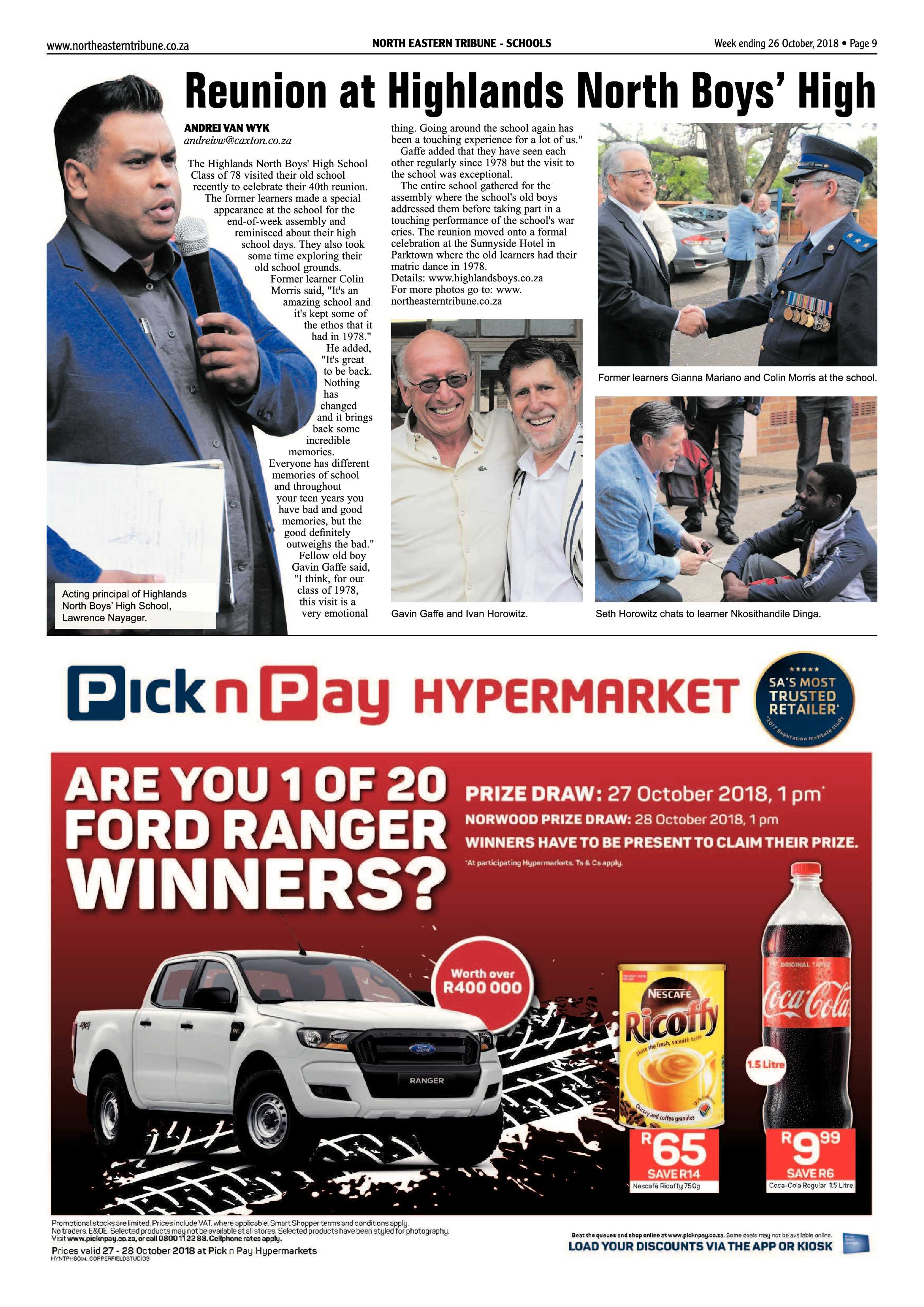 North Eastern Tribune 26 October, 2018 page 9