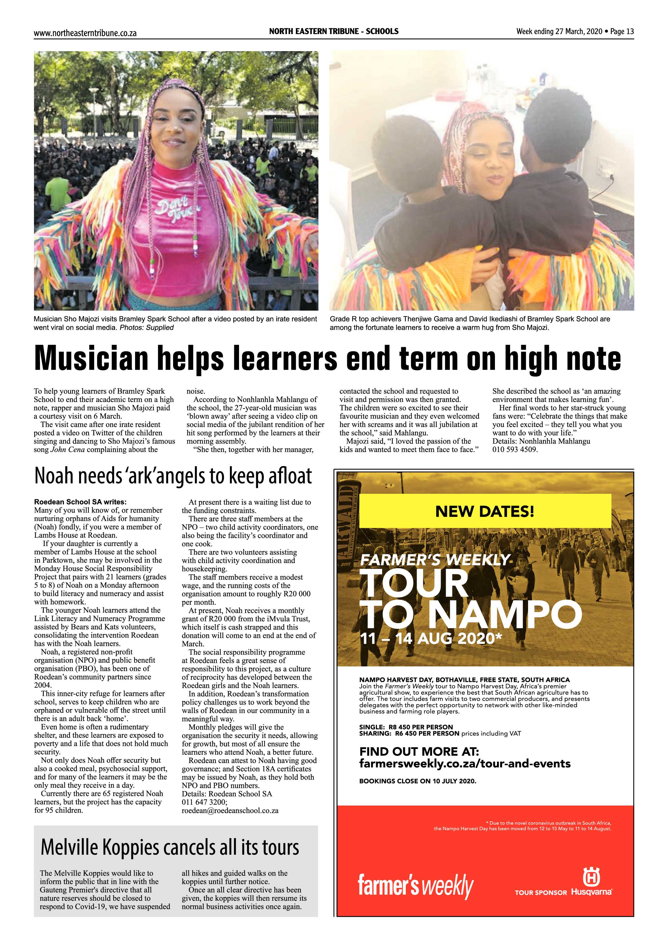 North Eastern Tribune 27 March 2020 page 13