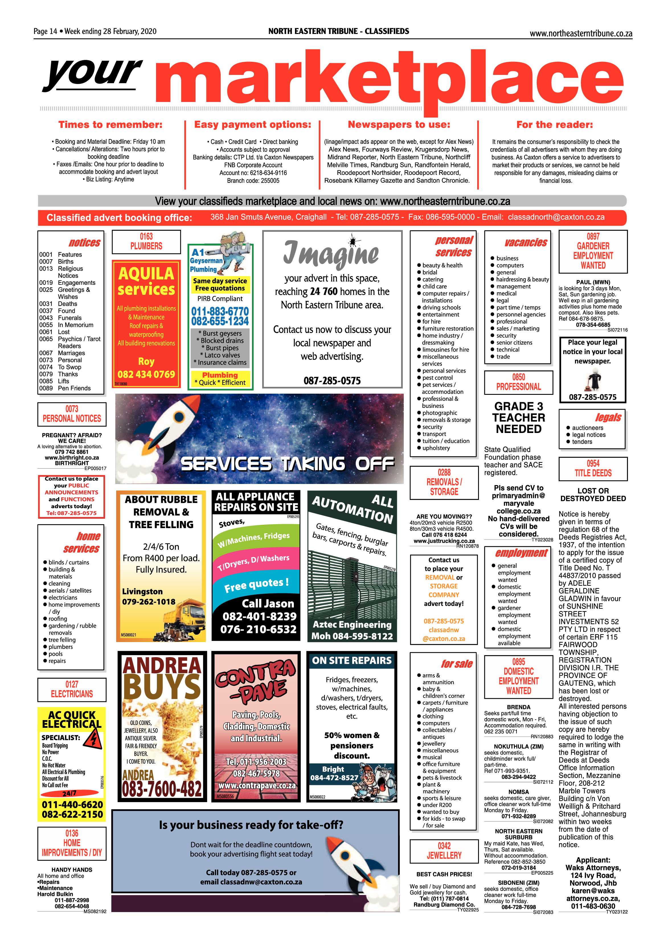 North Eastern Tribune 28 February 2020 page 14