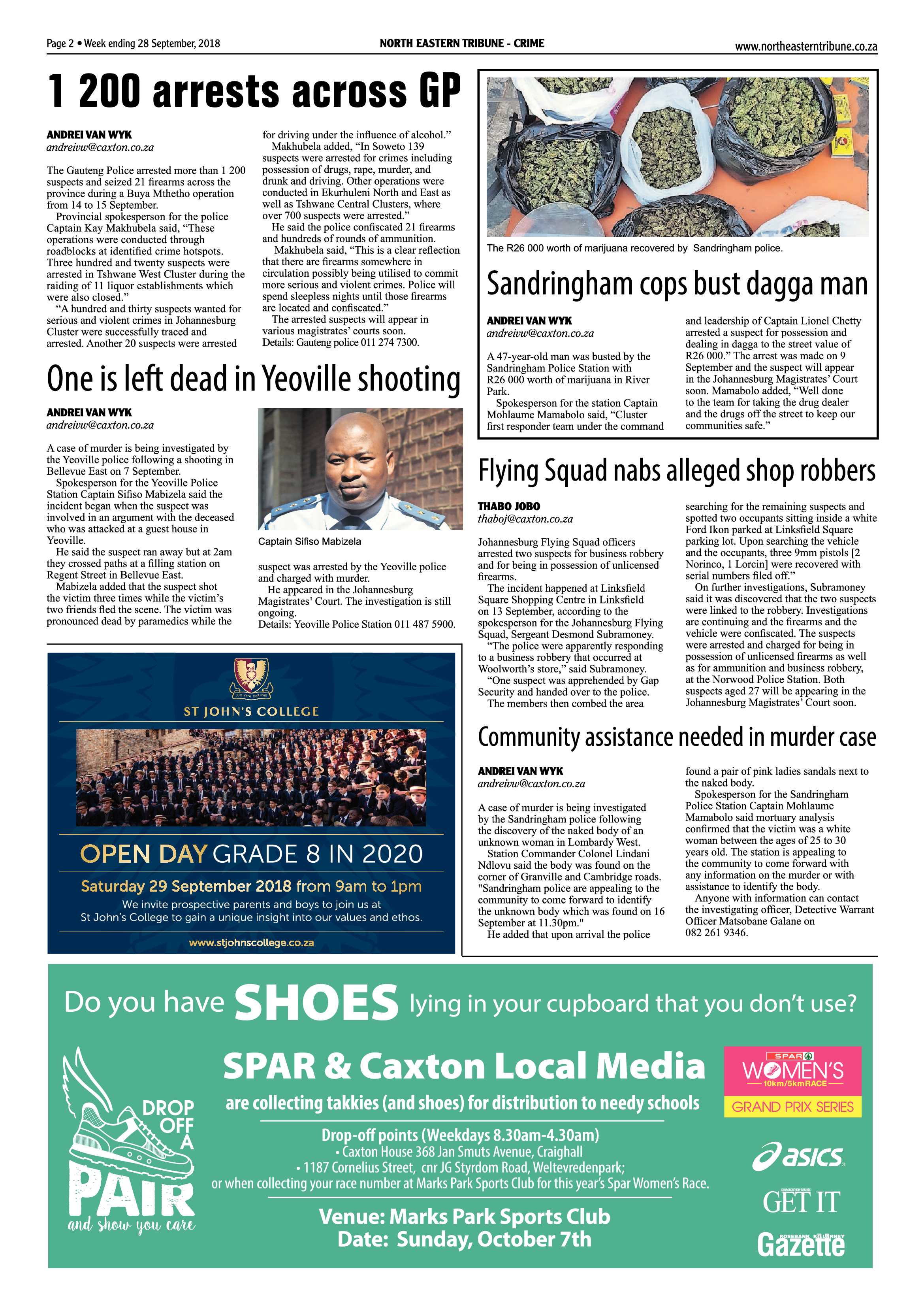 North Eastern Tribune 28 September, 2018 page 2