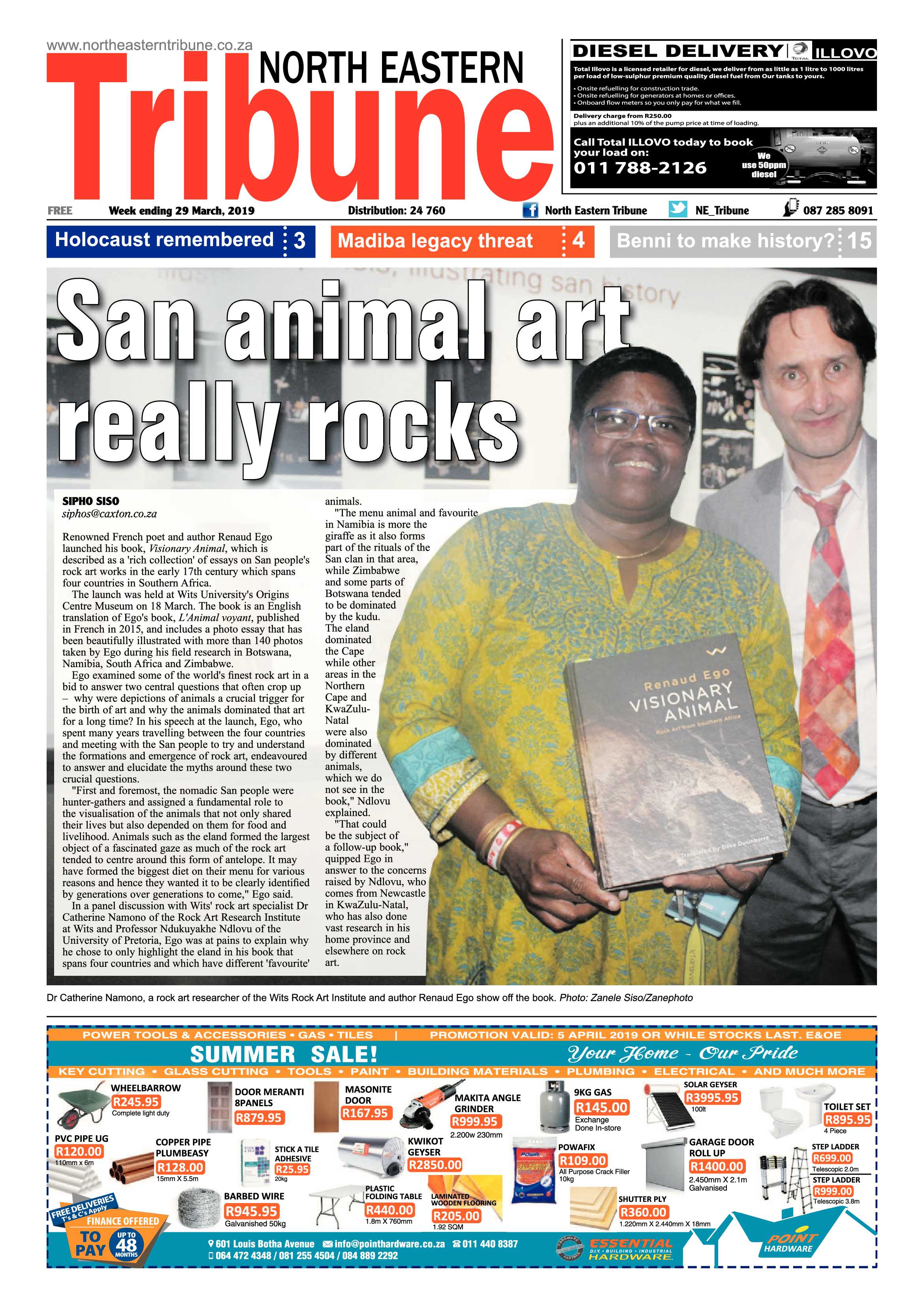 North Eastern Tribune 29 March, 2019 page 1