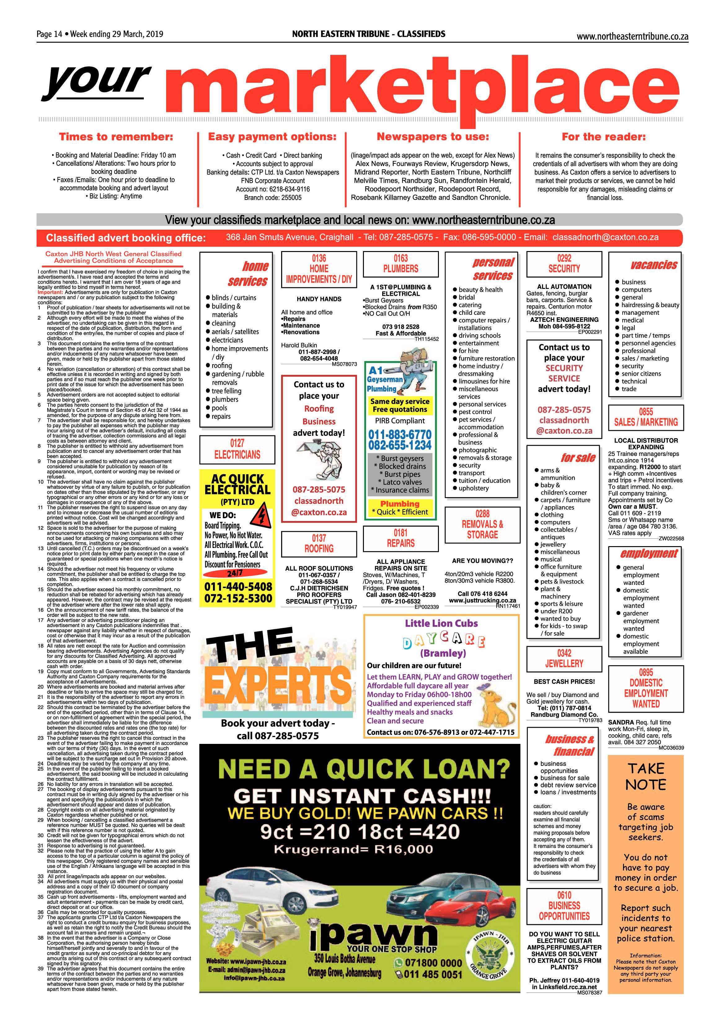 North Eastern Tribune 29 March, 2019 page 14