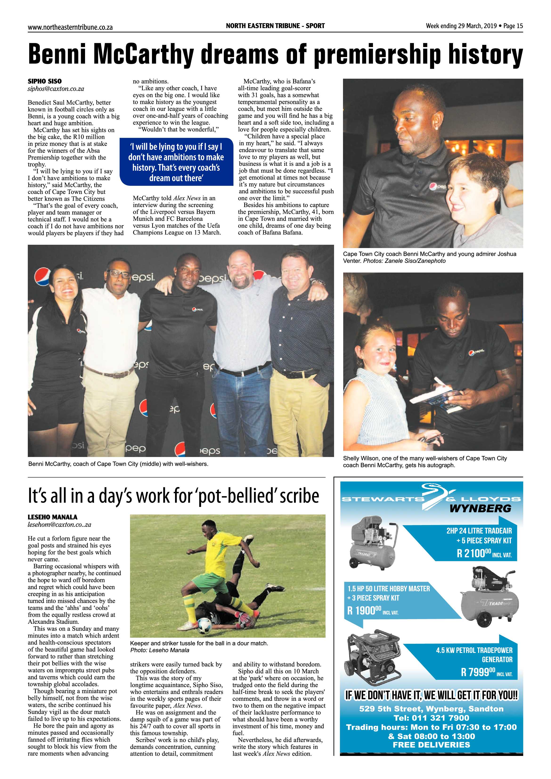 North Eastern Tribune 29 March, 2019 page 15