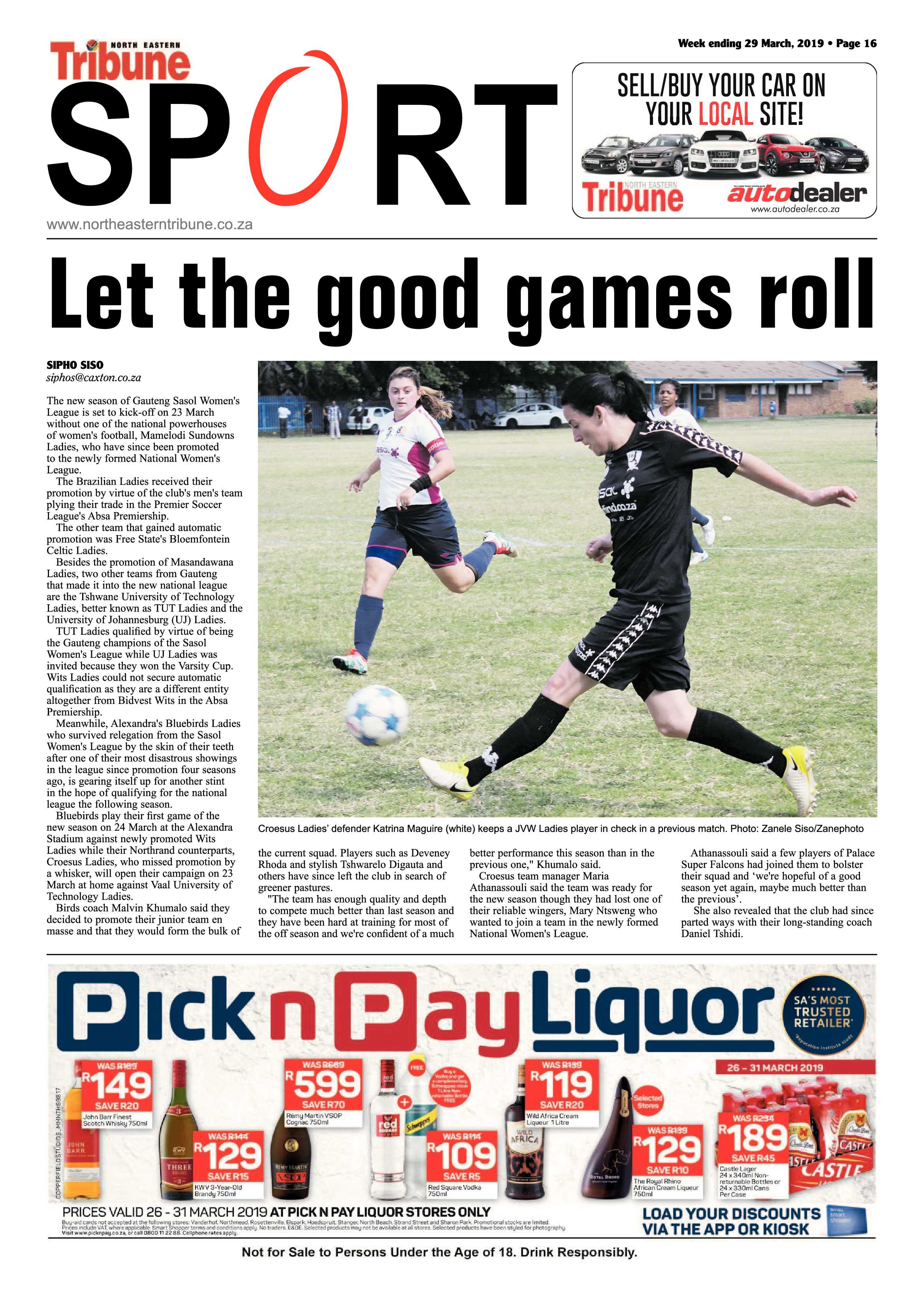 North Eastern Tribune 29 March, 2019 page 16