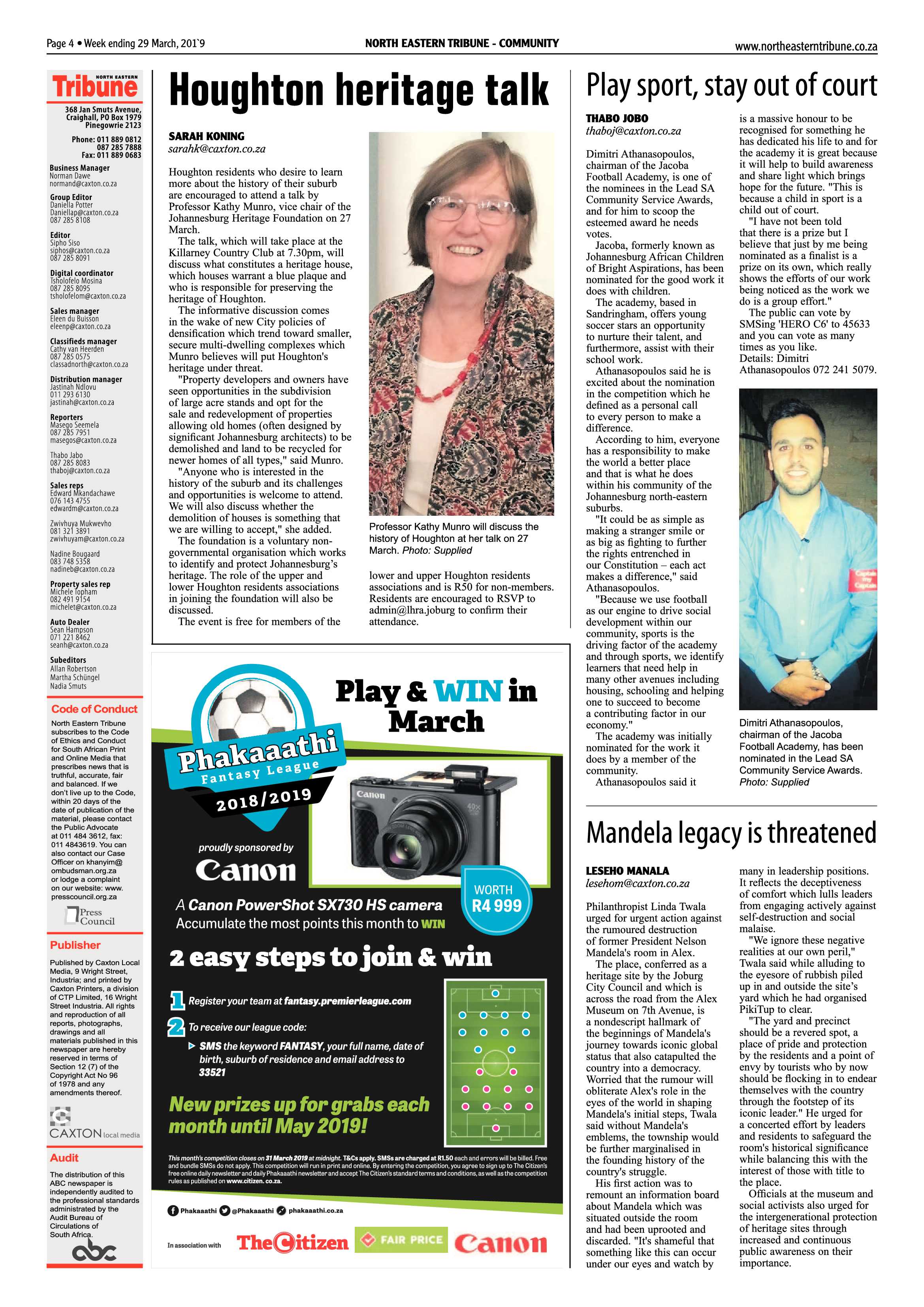 North Eastern Tribune 29 March, 2019 page 4