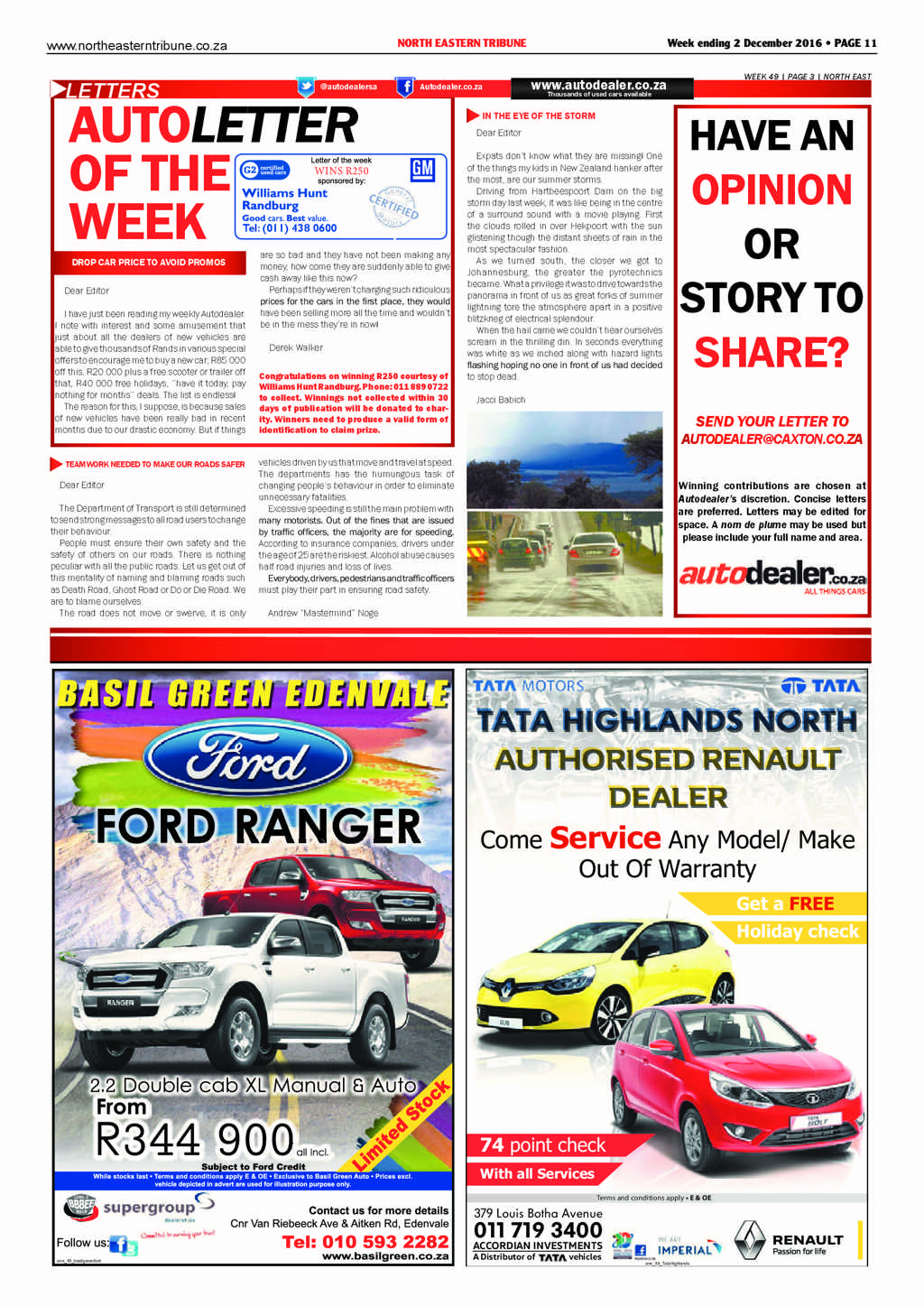 North Eastern Tribune 2 December 2016 page 11