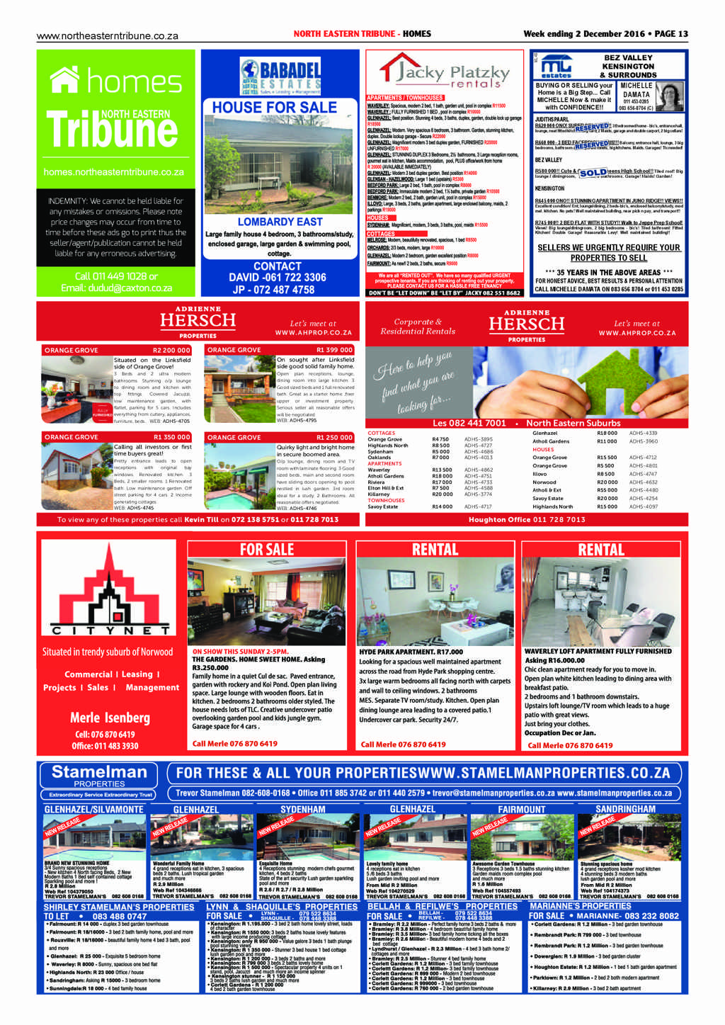 North Eastern Tribune 2 December 2016 page 13