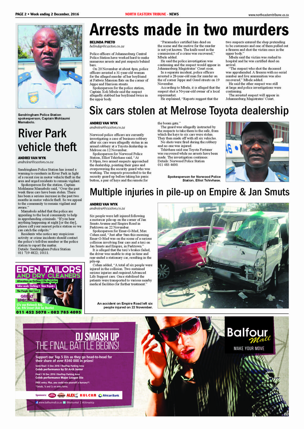 North Eastern Tribune 2 December 2016 page 2