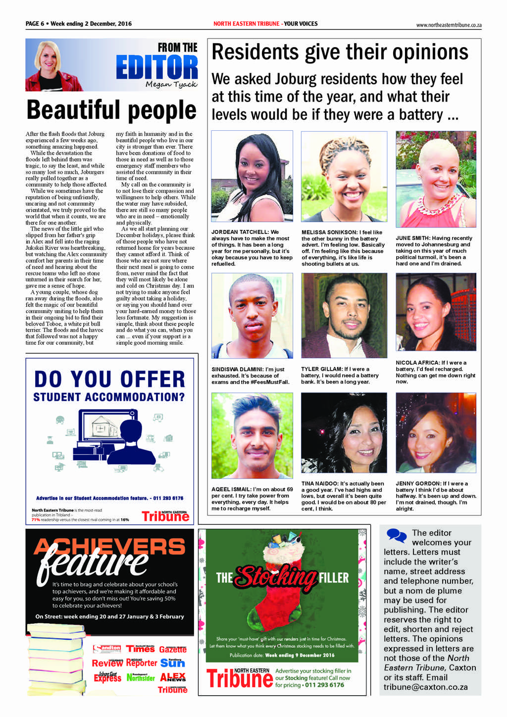 North Eastern Tribune 2 December 2016 page 6