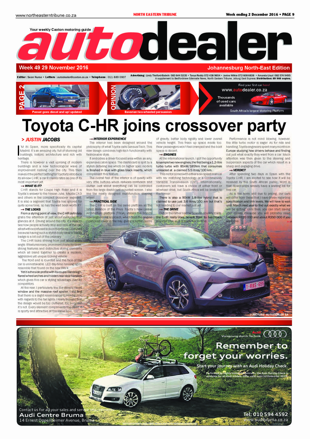 North Eastern Tribune 2 December 2016 page 9